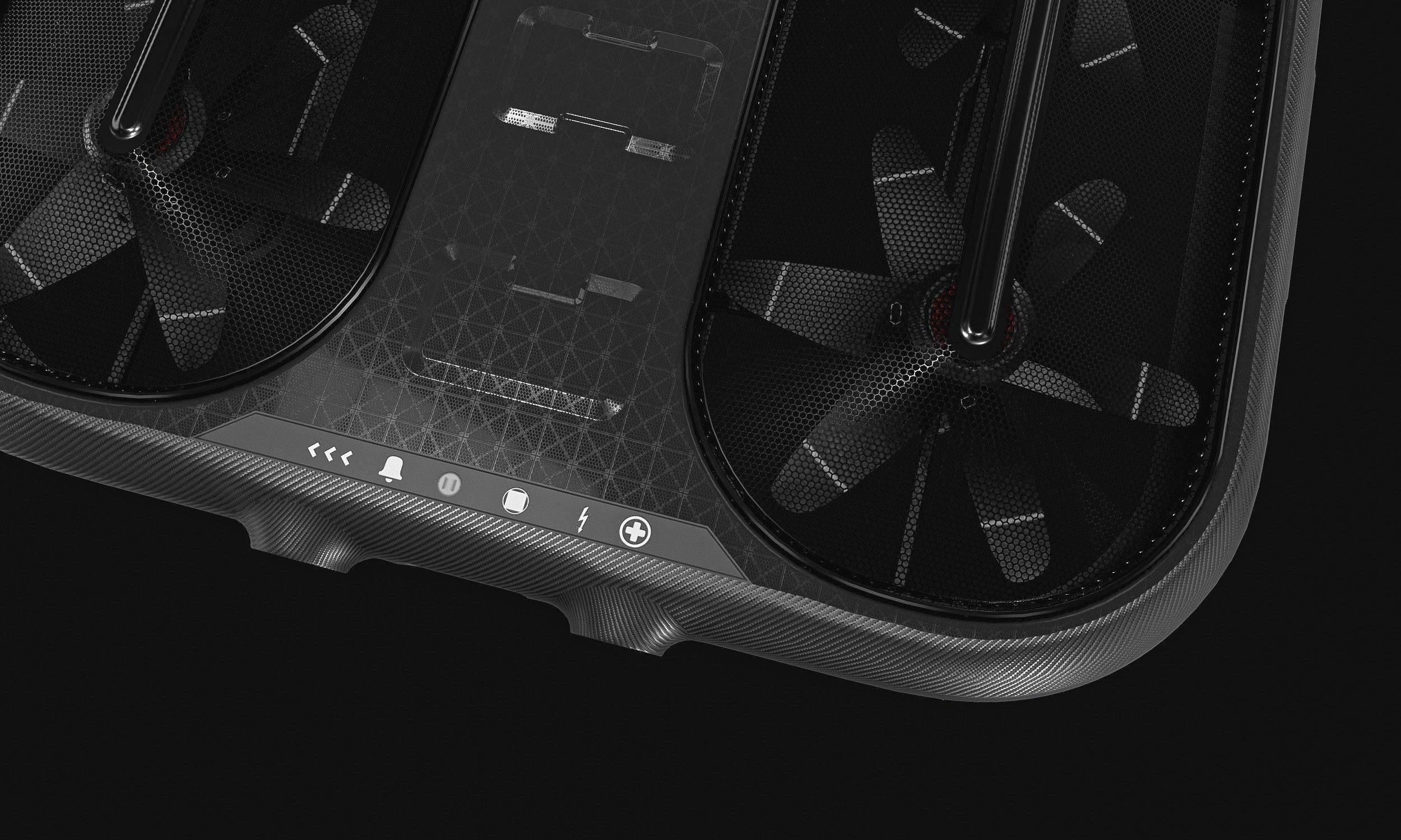 Small Military Drone Low-poly 3D model_7