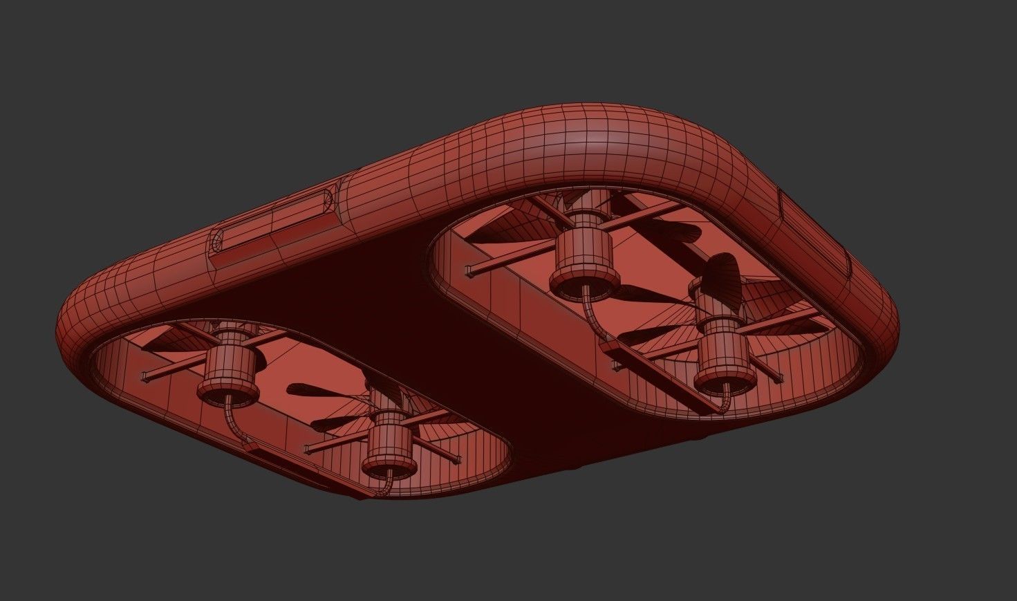 Small Military Drone Low-poly 3D model_20