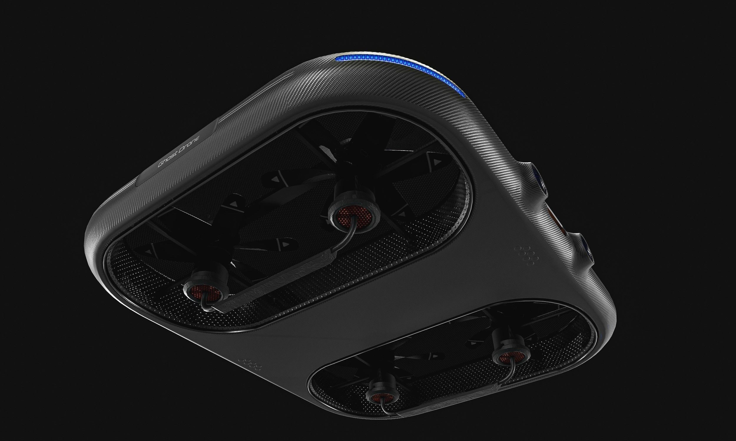 Small Military Drone Low-poly 3D model_13