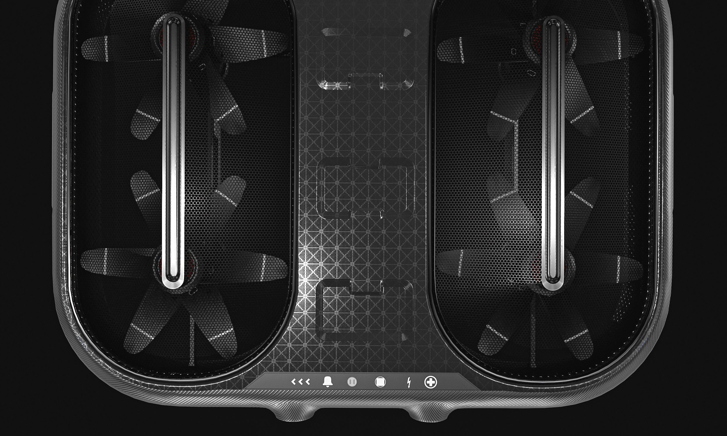 Small Military Drone Low-poly 3D model_10