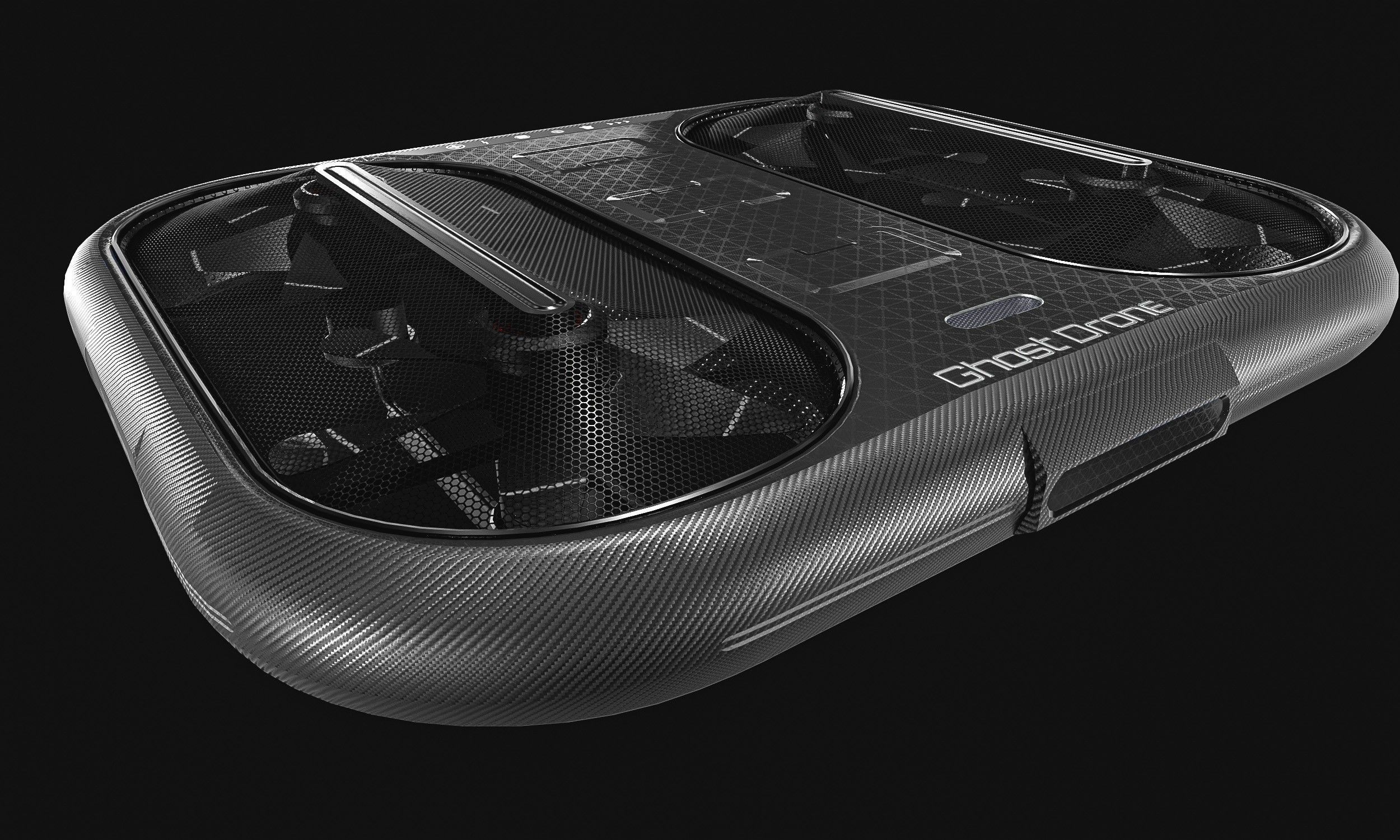 Small Military Drone Low-poly 3D model_4