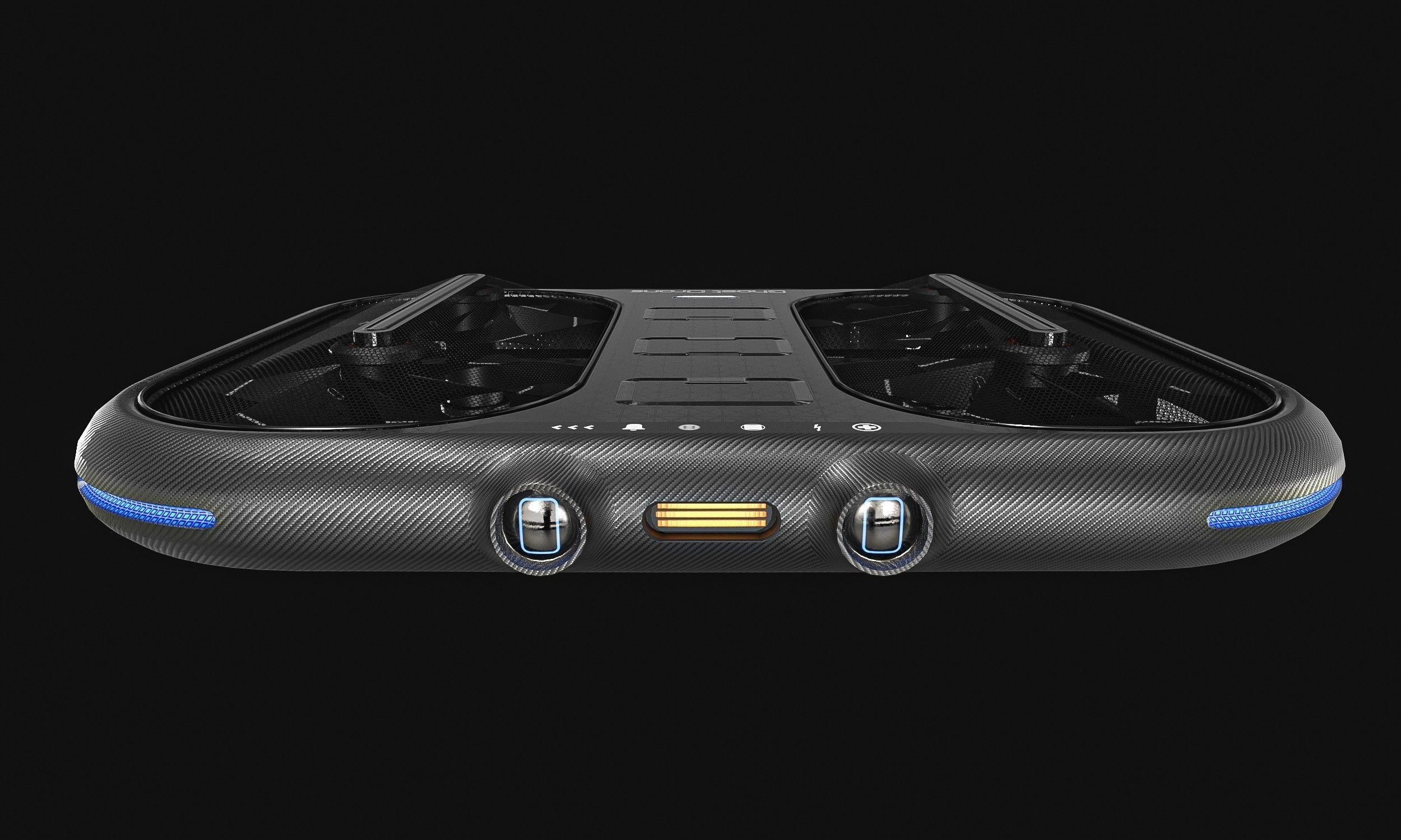 Small Military Drone Low-poly 3D model_5