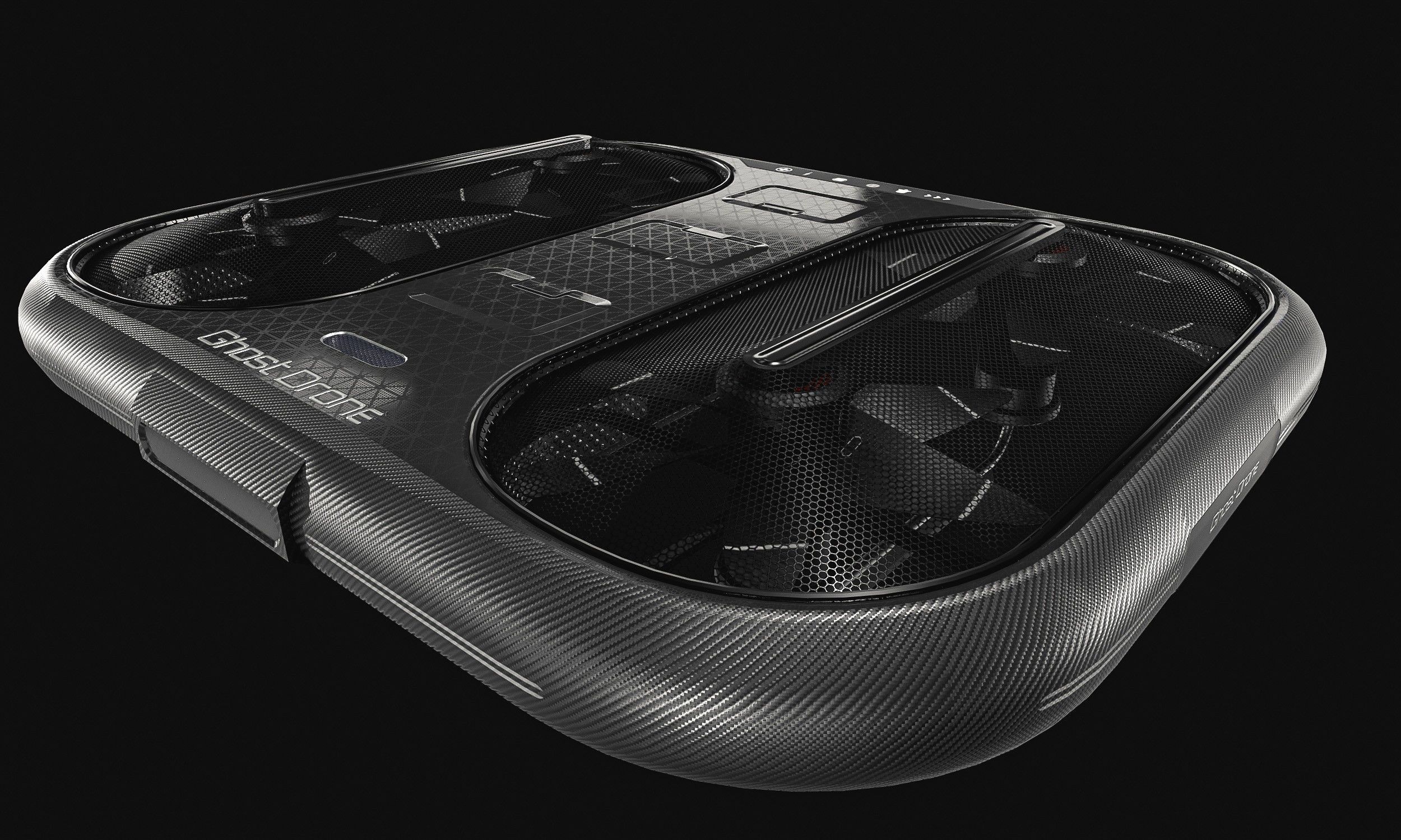 Small Military Drone Low-poly 3D model_15