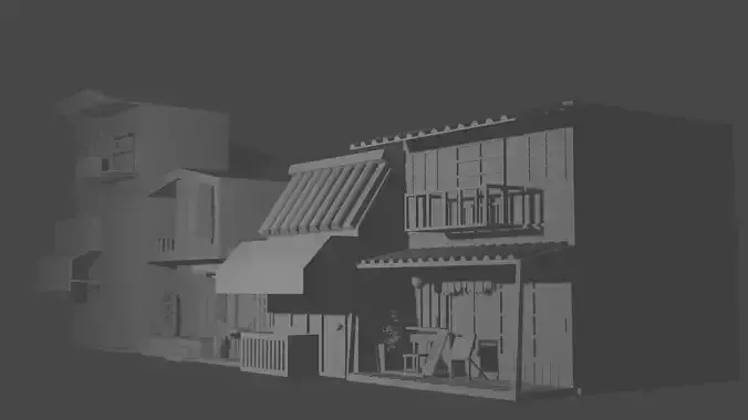 Japan cafe 3D model 