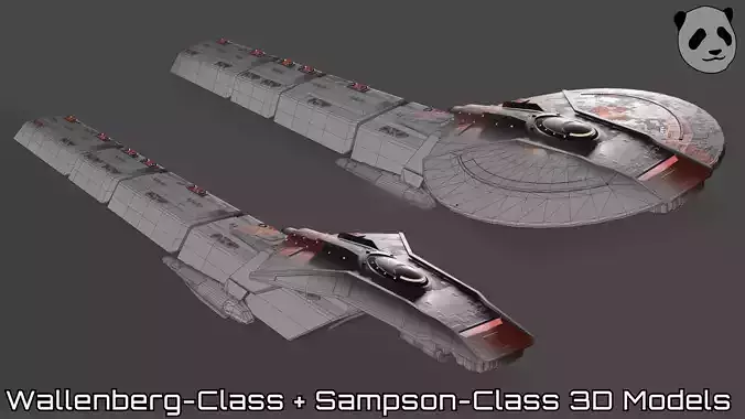 Star Trek Starfleet Romulan Rescue Ships 3D Model Collection