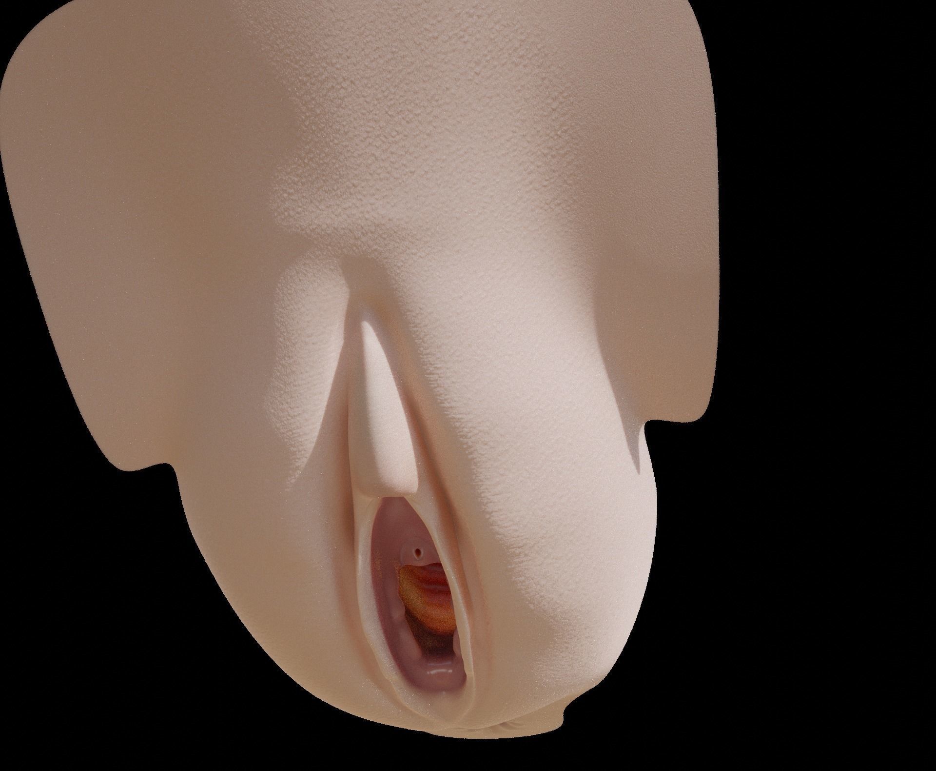 sexe anathomy shape key white android and ebony texture 3D model_7