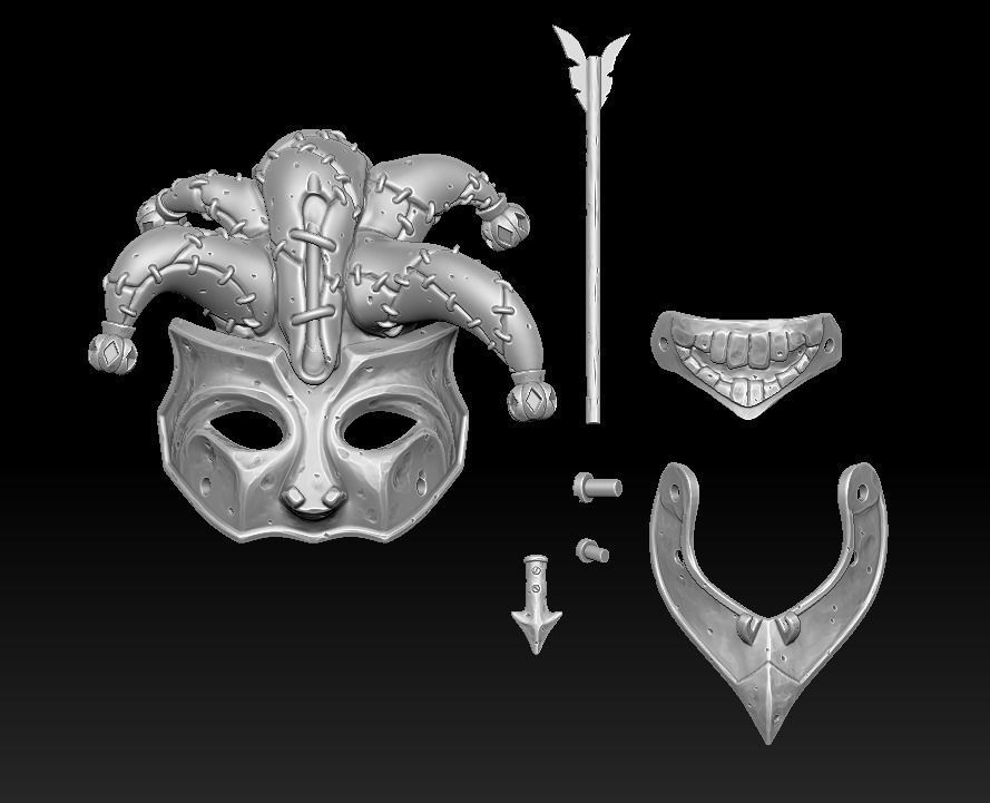 Jester mask 3d print 3D print model_9