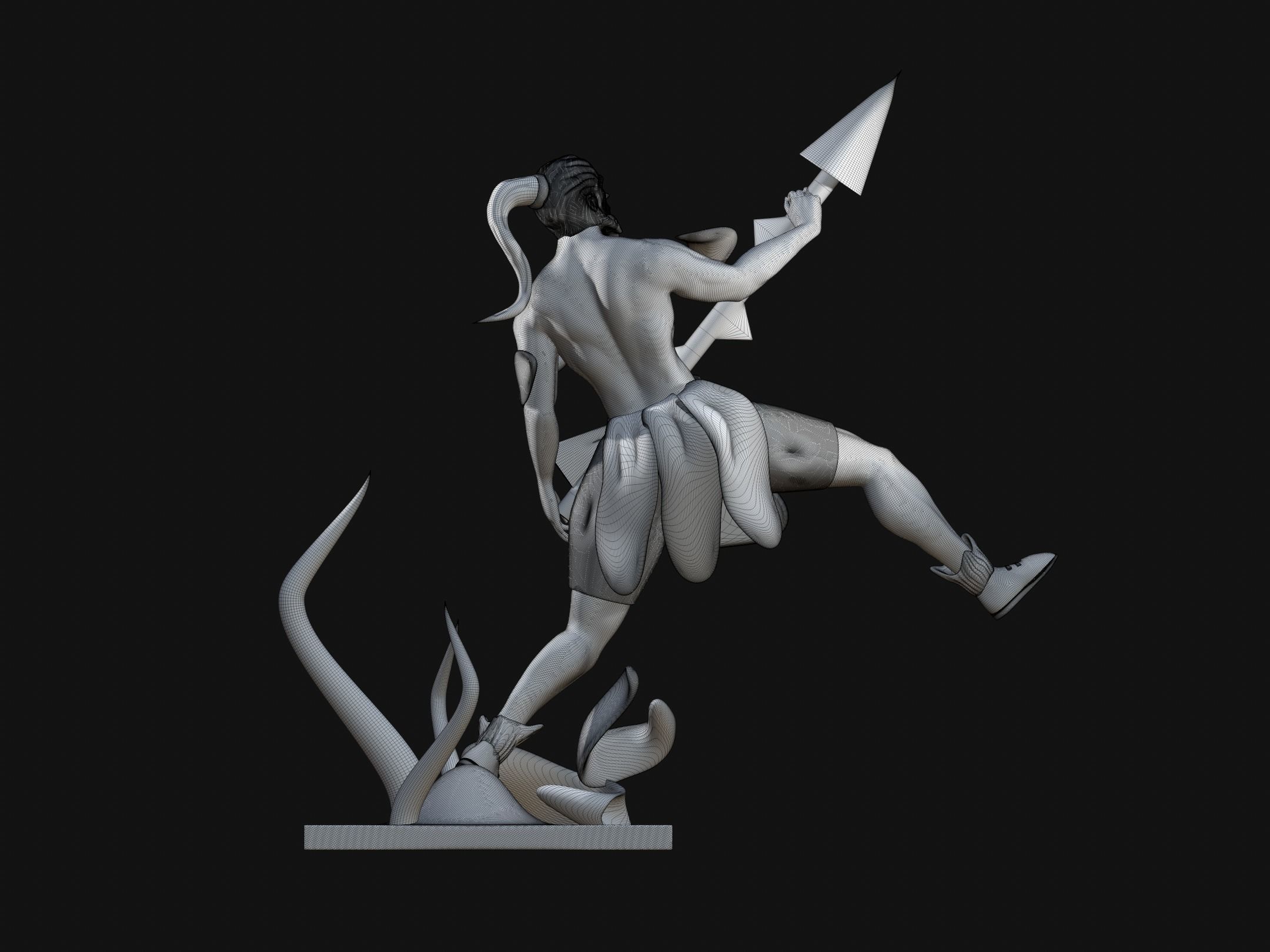 the fighter character 3D print model_6