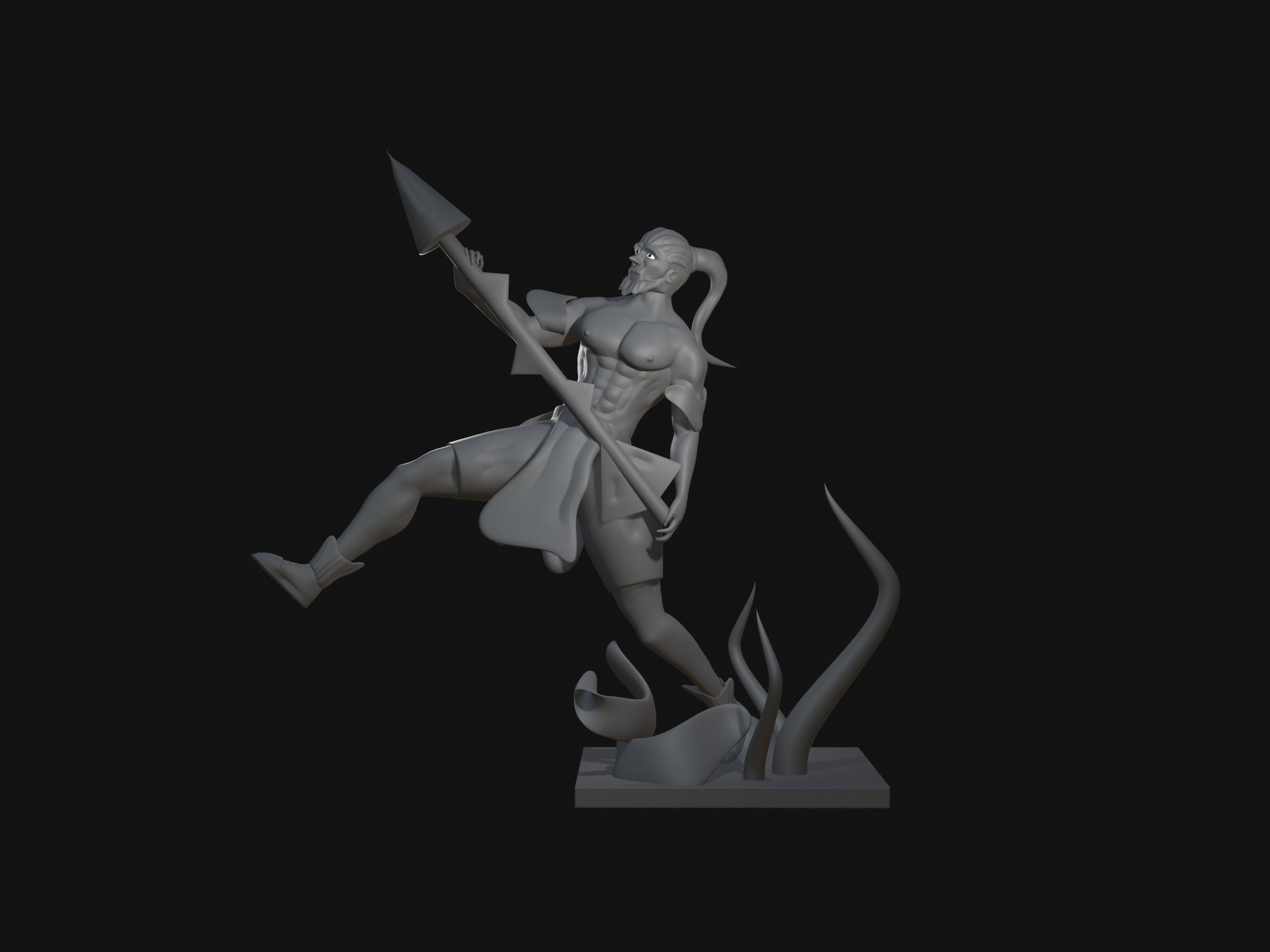 the fighter character 3D print model_1