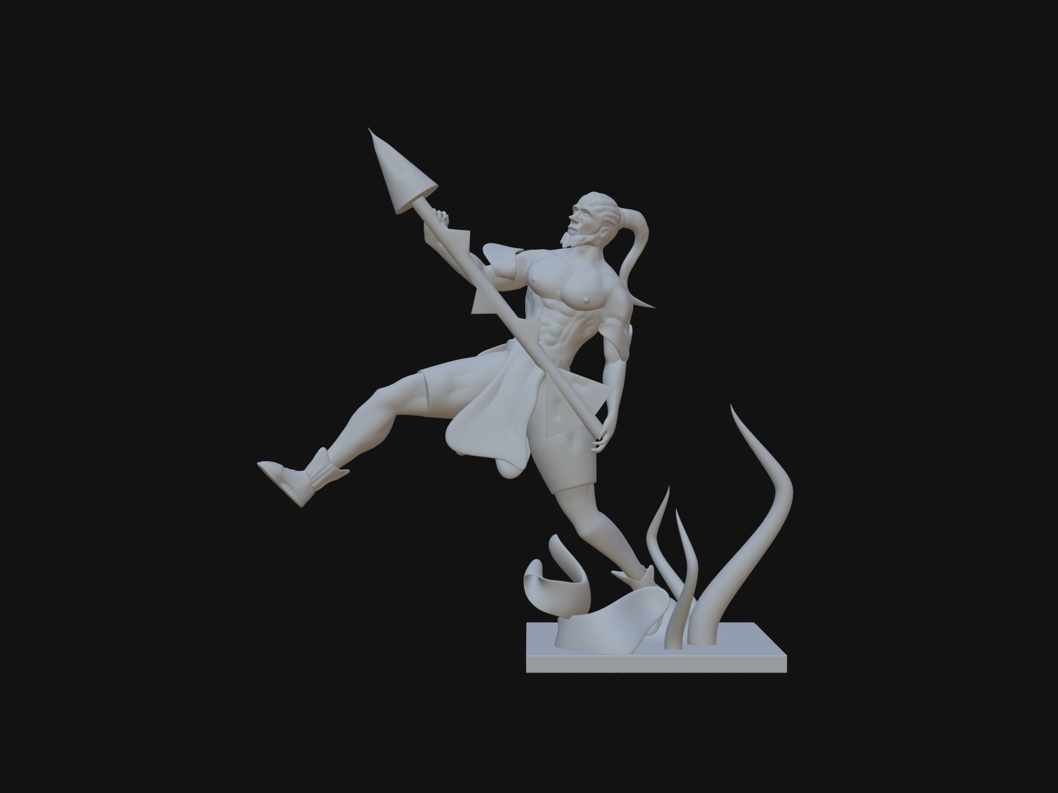 the fighter character 3D print model_9