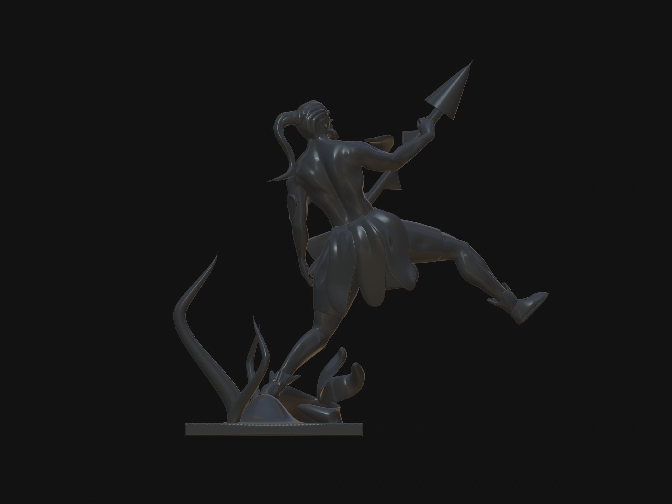 the fighter character 3D print model_8