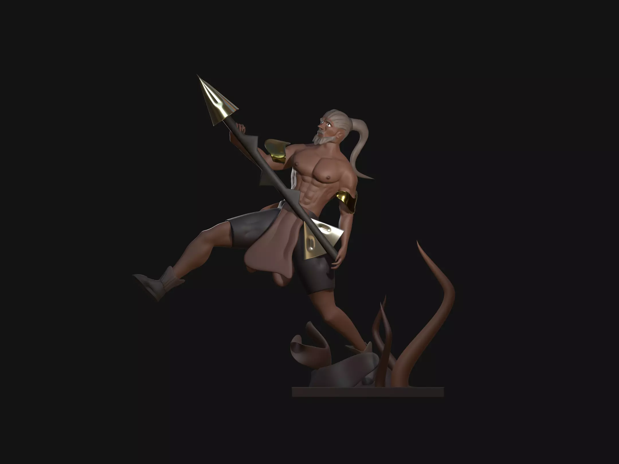 the fighter character 3D print model_0