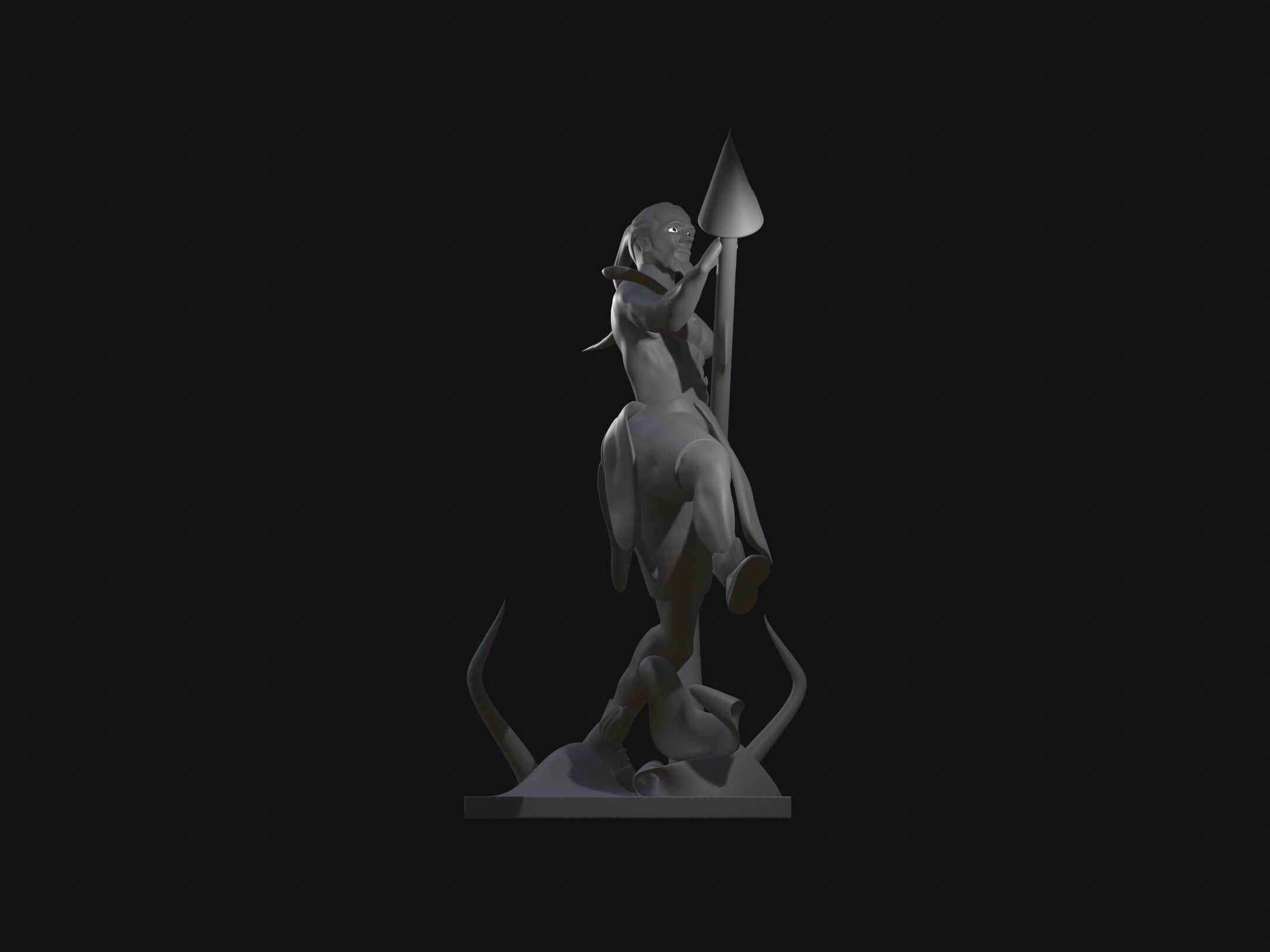 the fighter character 3D print model_2