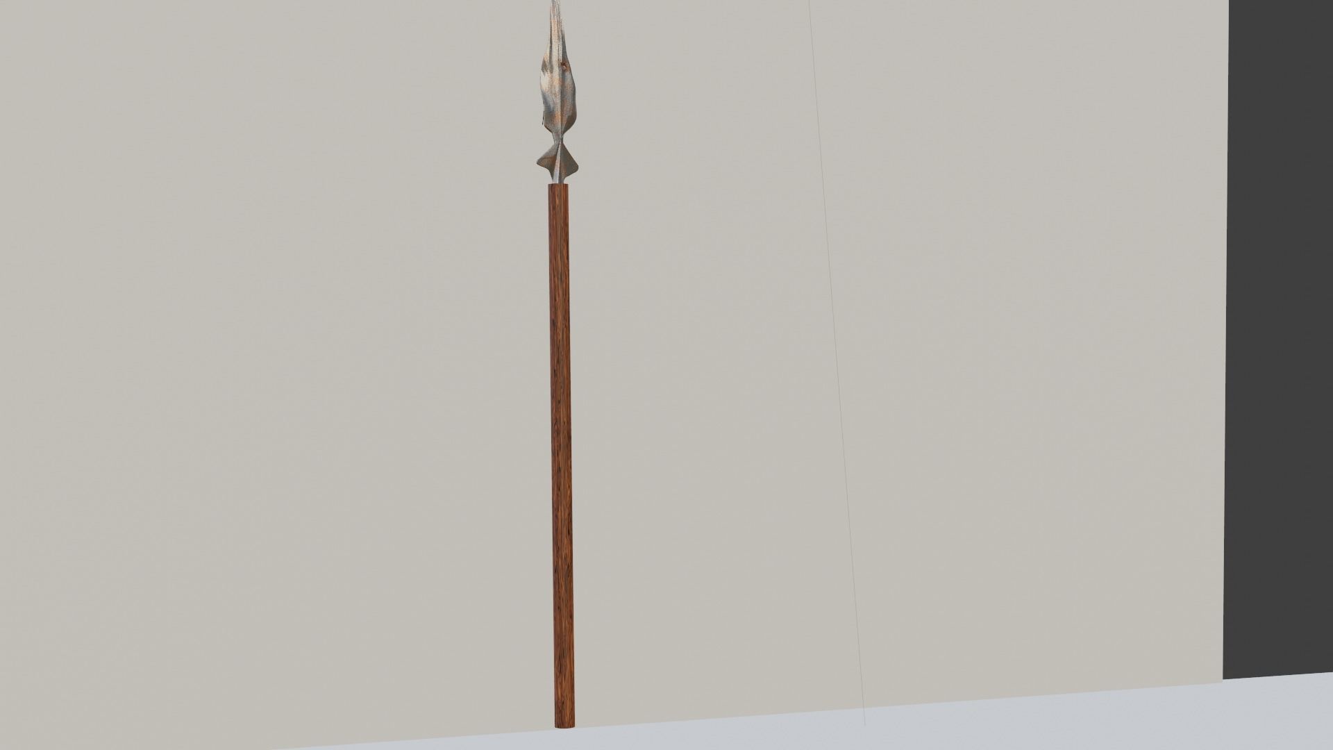 North Europe Knight Speer Low-poly 3D model_2