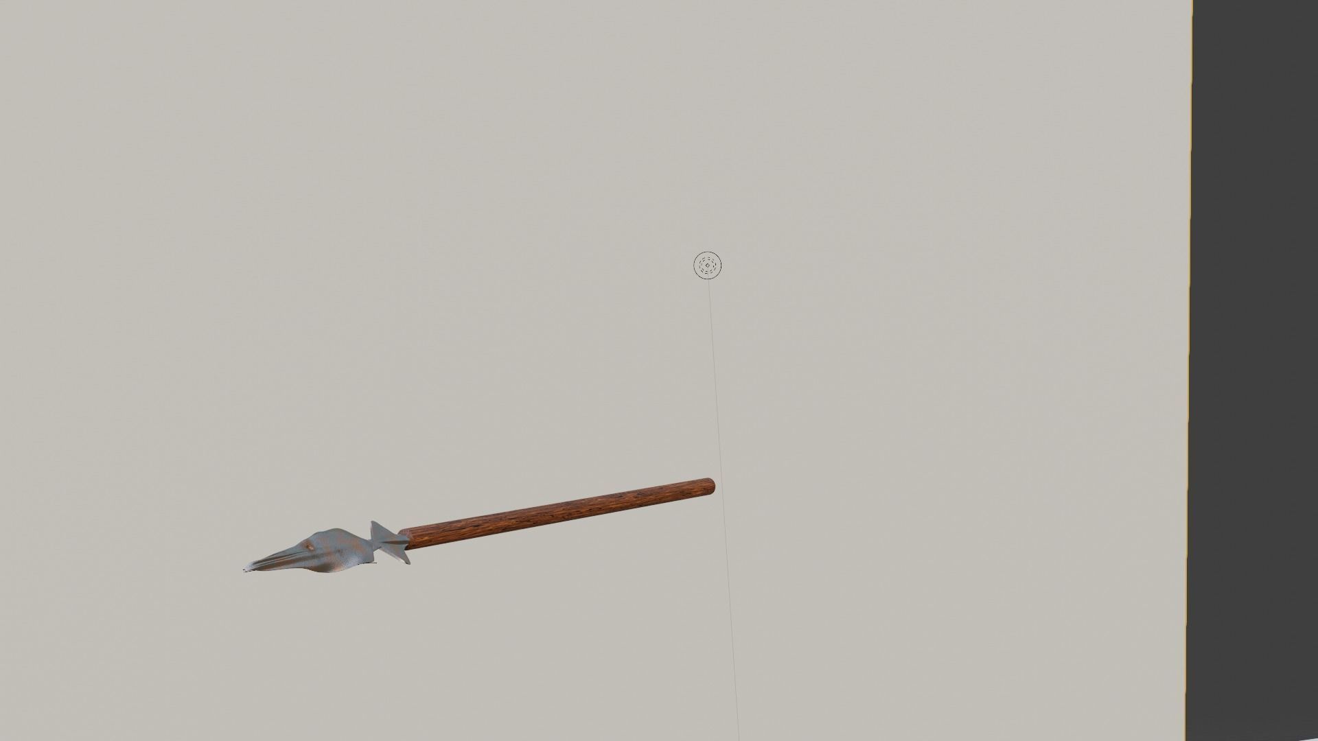 North Europe Knight Speer Low-poly 3D model_1