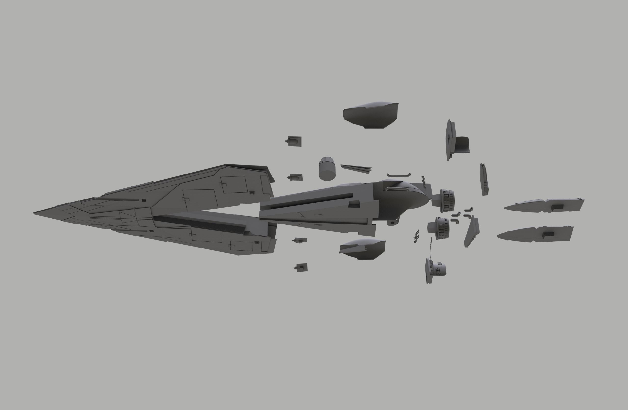 Star Wars Delta 7 spaceship 3D print model_19