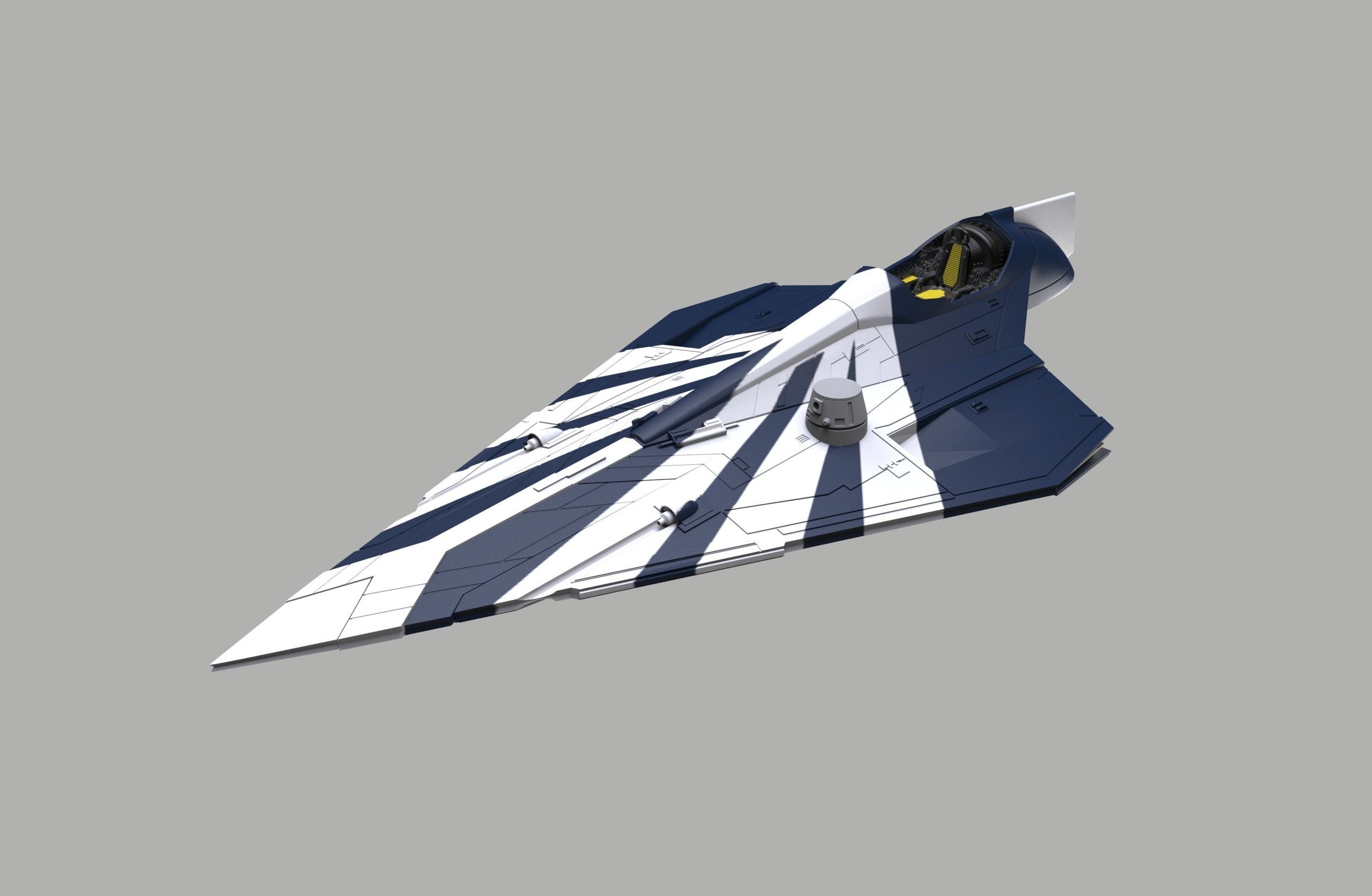 Star Wars Delta 7 spaceship 3D print model_1