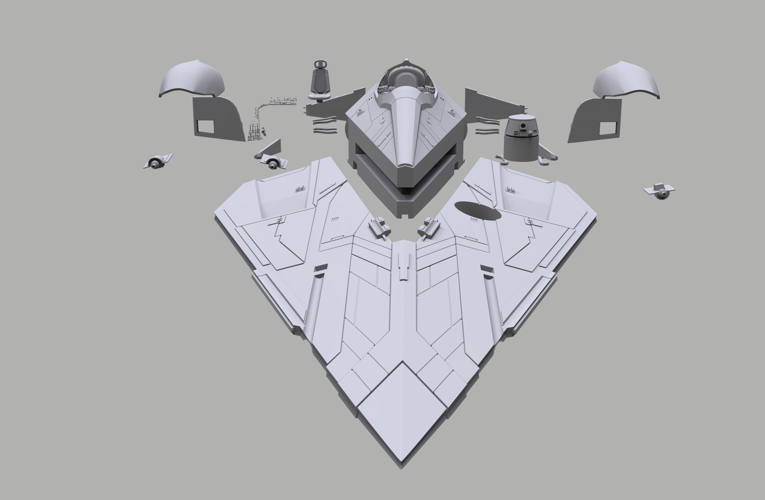 Star Wars Delta 7 spaceship 3D print model_21