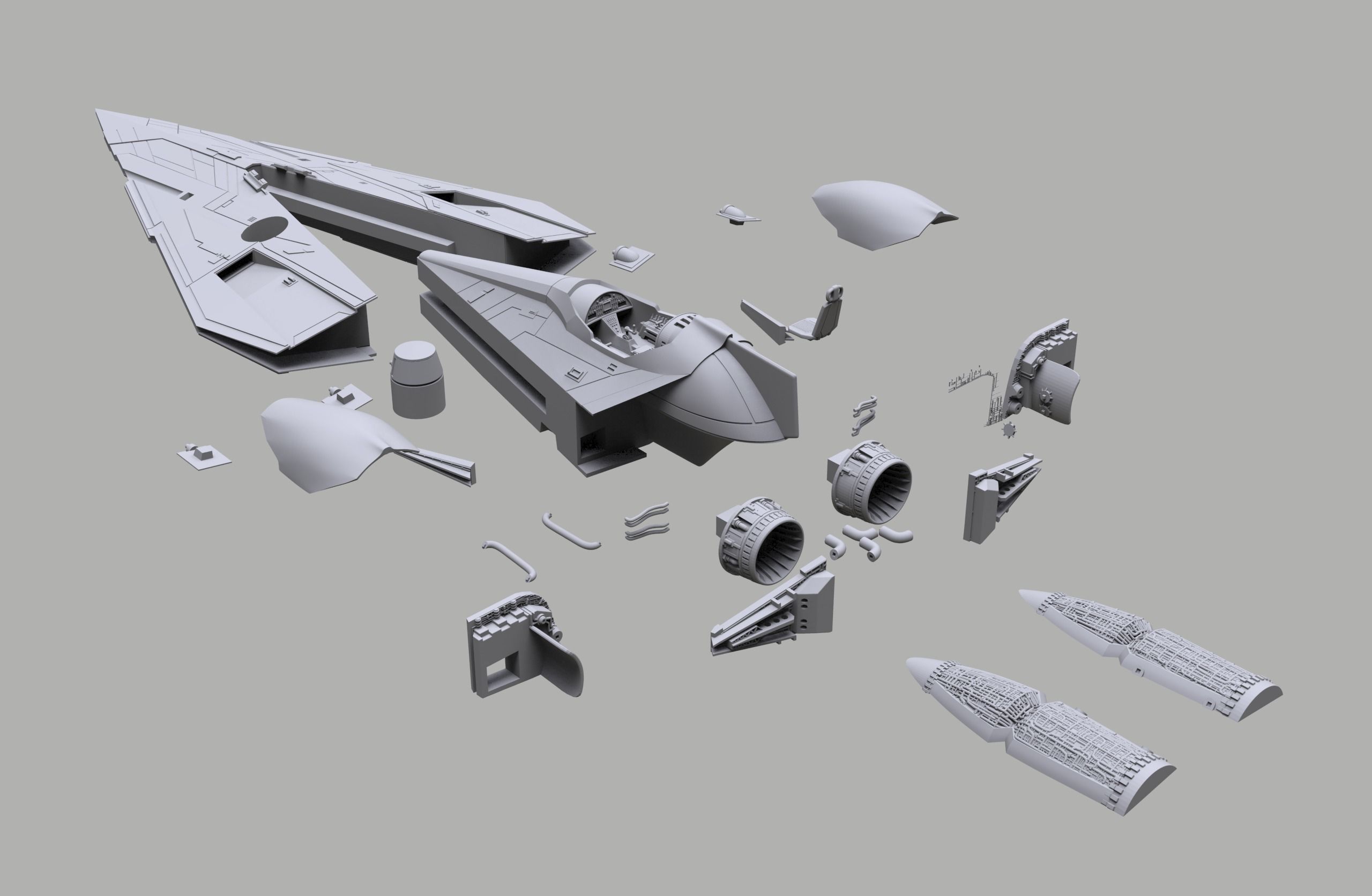 Star Wars Delta 7 spaceship 3D print model_23