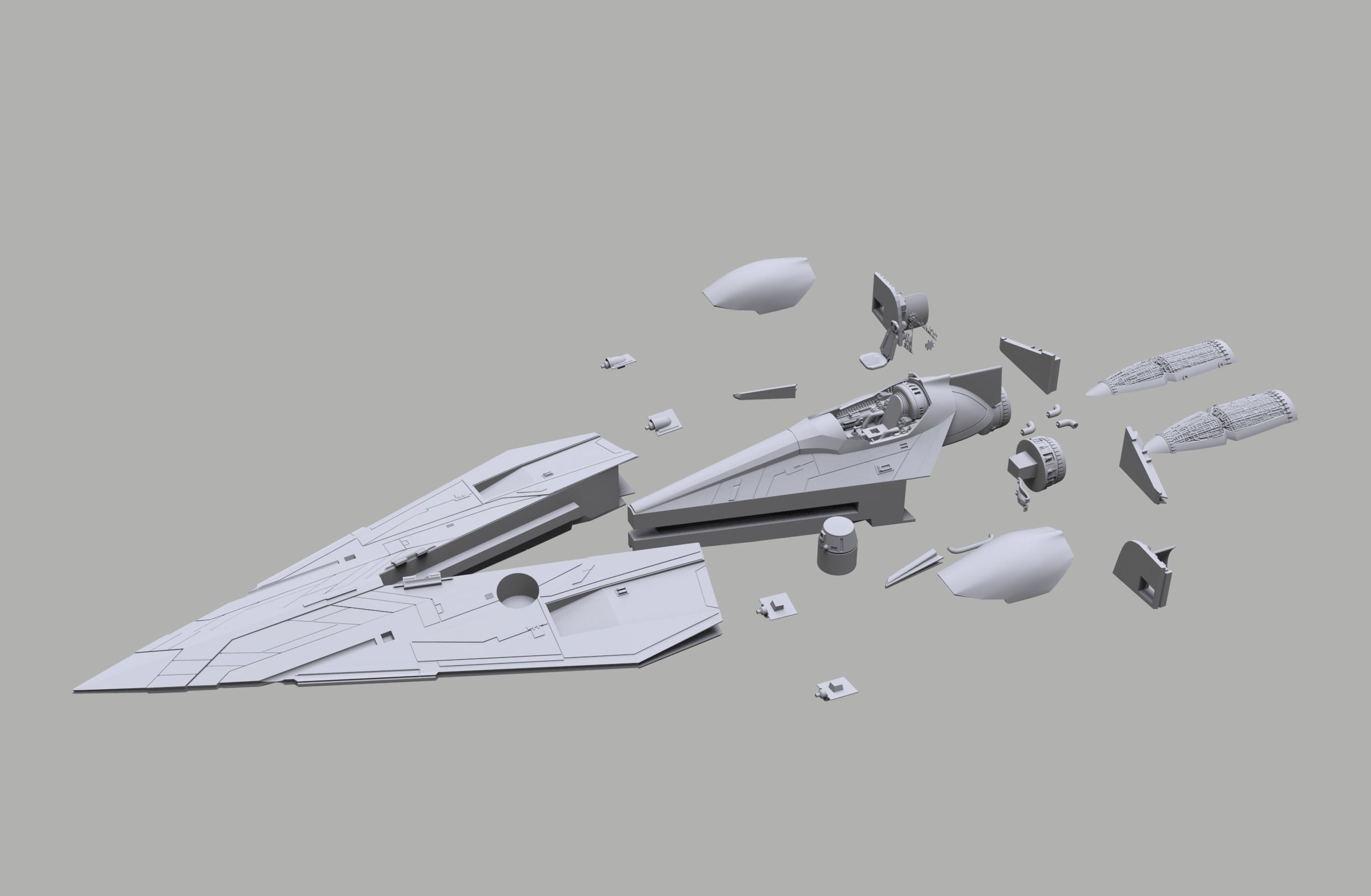Star Wars Delta 7 spaceship 3D print model_18