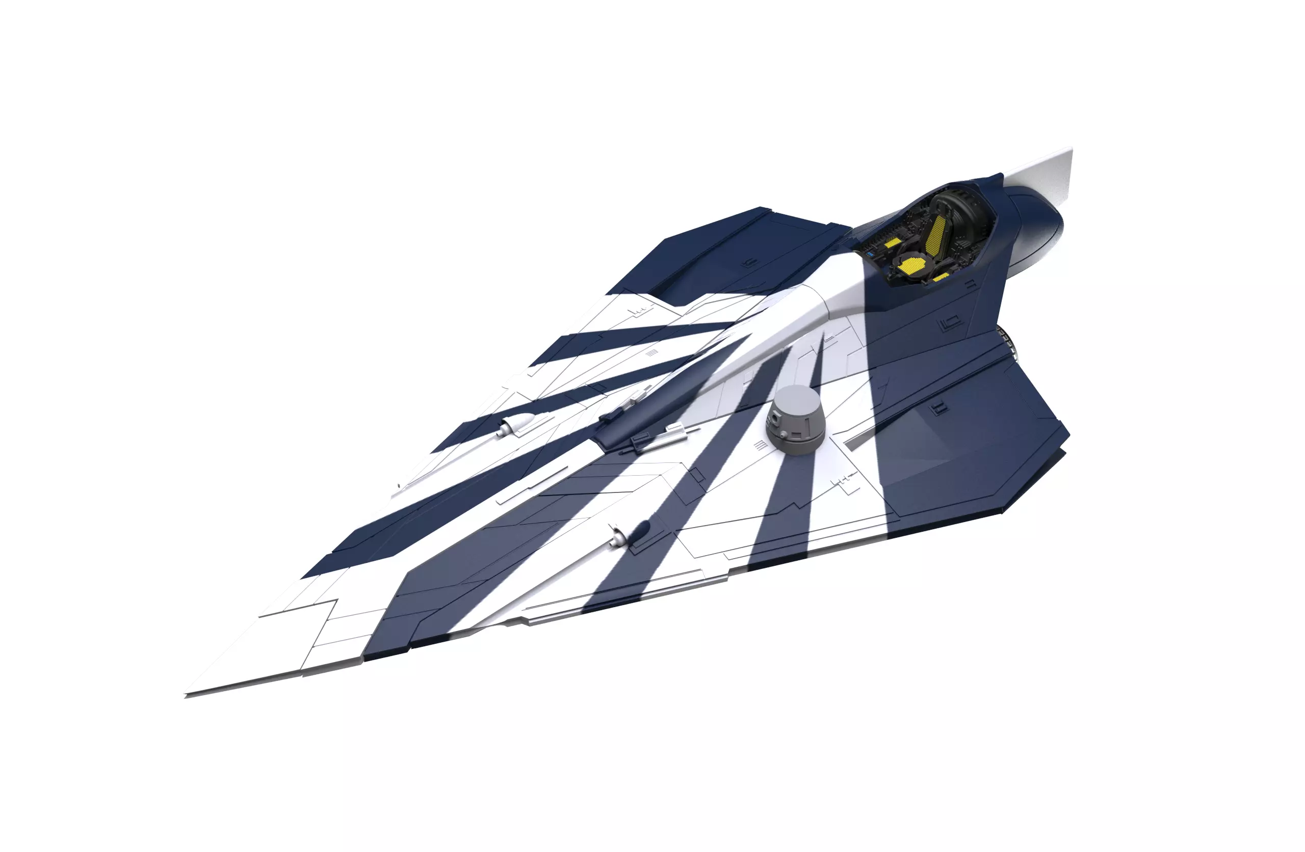 Star Wars Delta 7 spaceship 3D print model_0