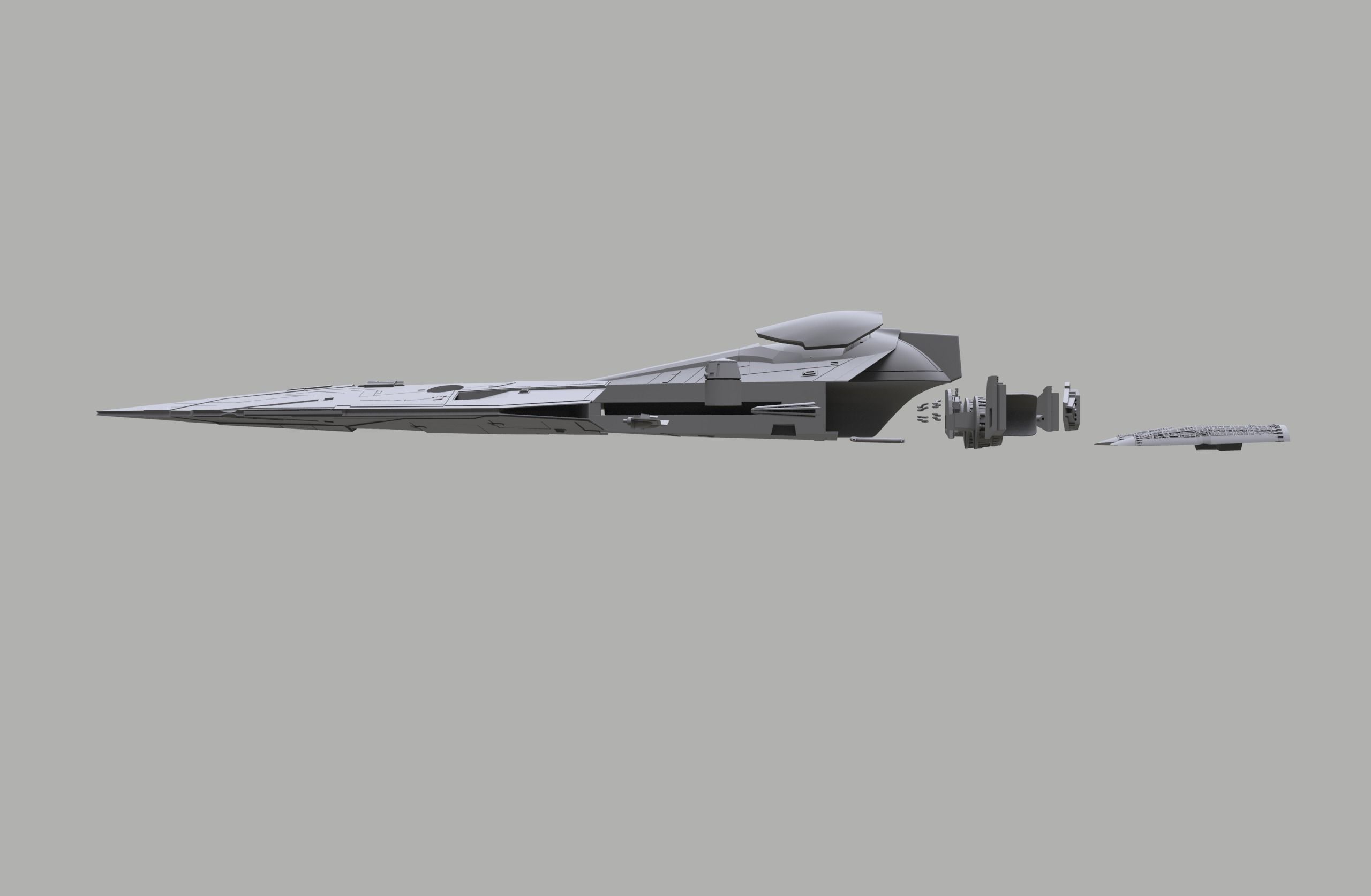 Star Wars Delta 7 spaceship 3D print model_17