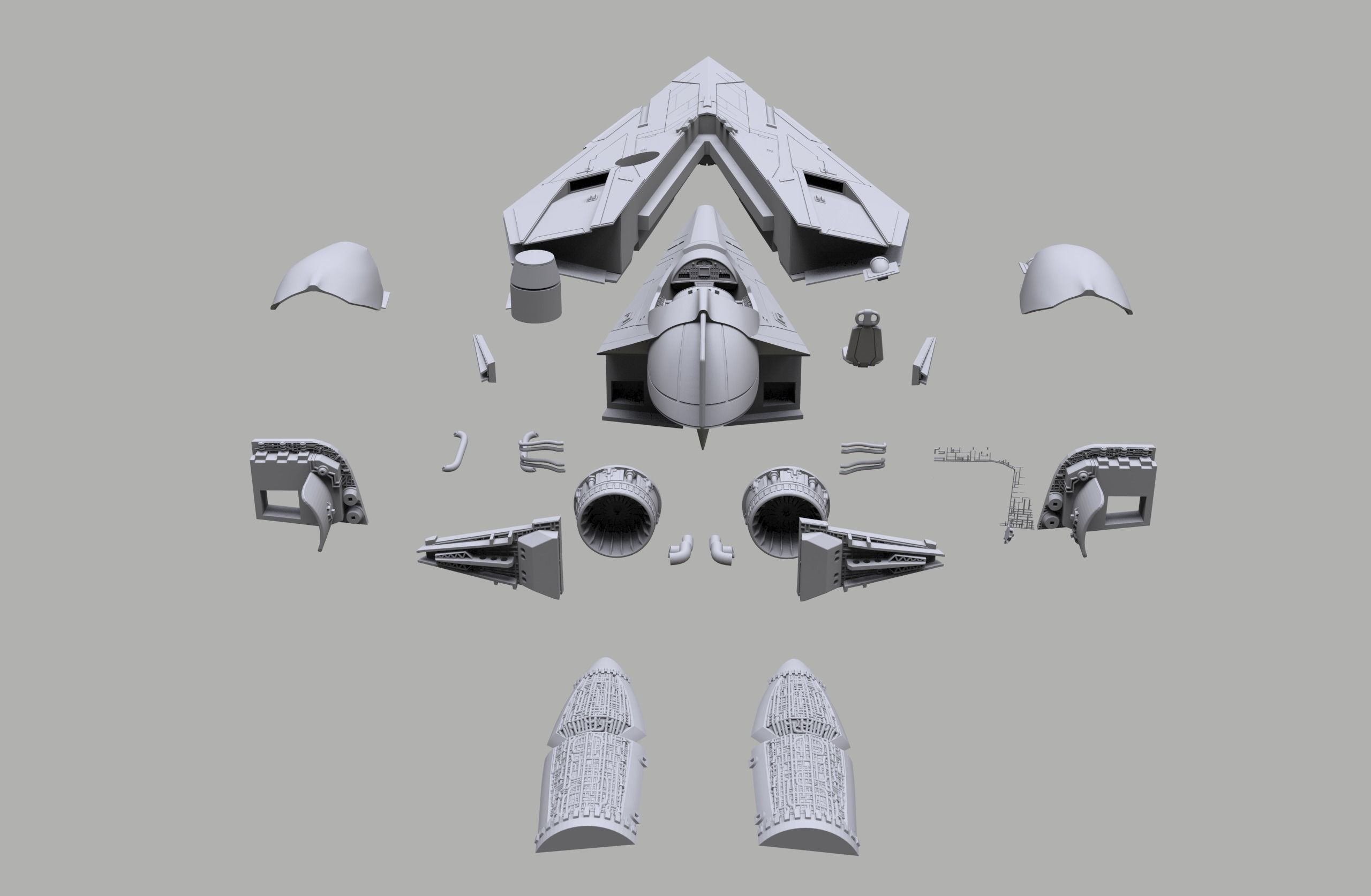 Star Wars Delta 7 spaceship 3D print model_22