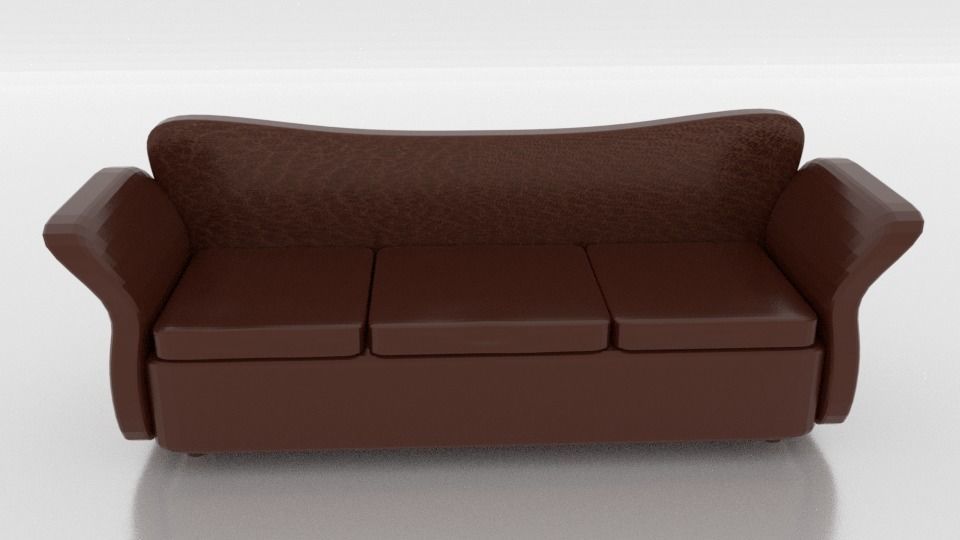 3d sofa model with realistic texture for blender 3D model_2