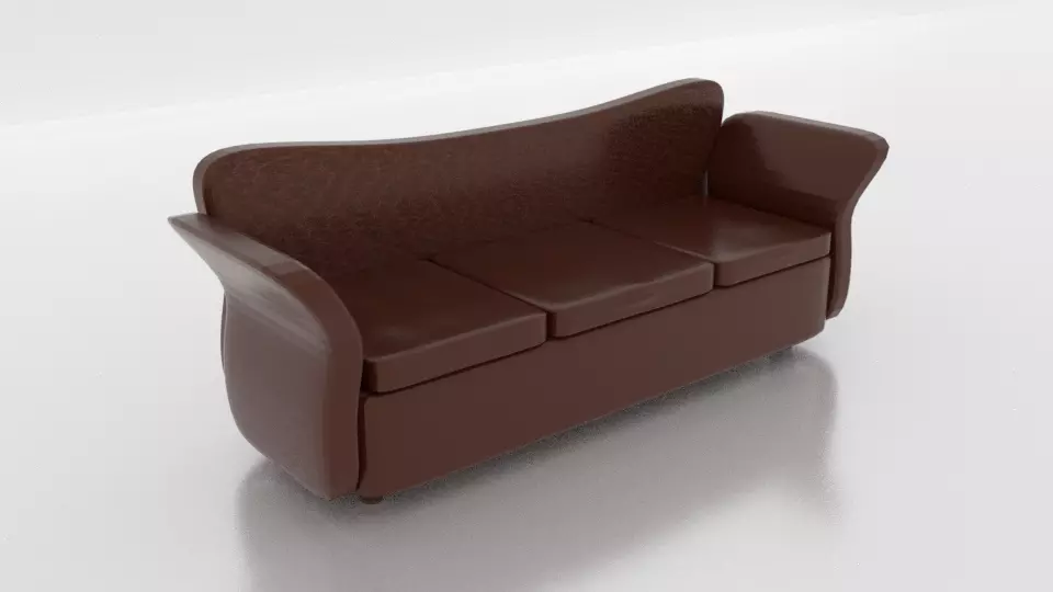 3d sofa model with realistic texture for blender 3D model_0