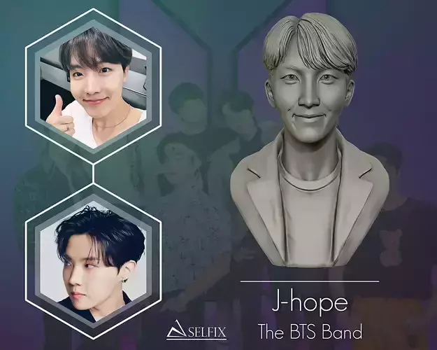 j-hope Bust 3D print model