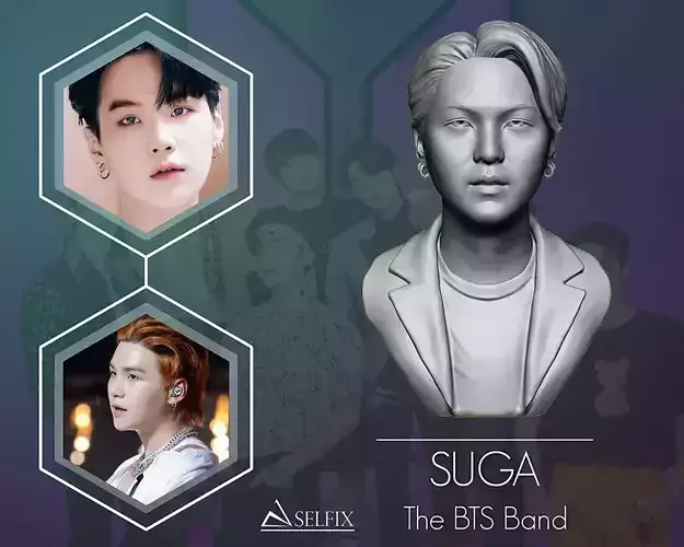 SUGA Bust 3D print model