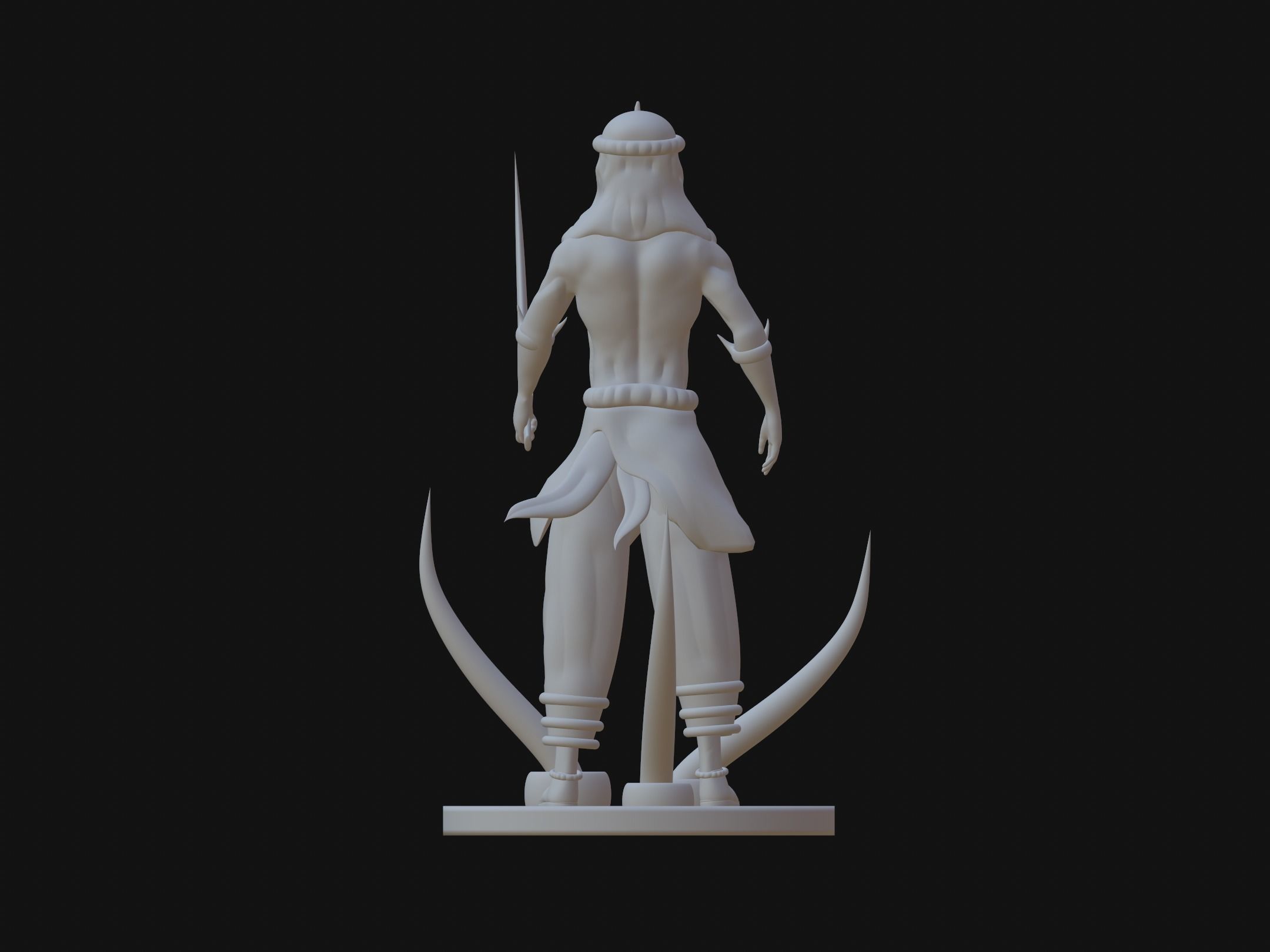man with sword 3D print model_7