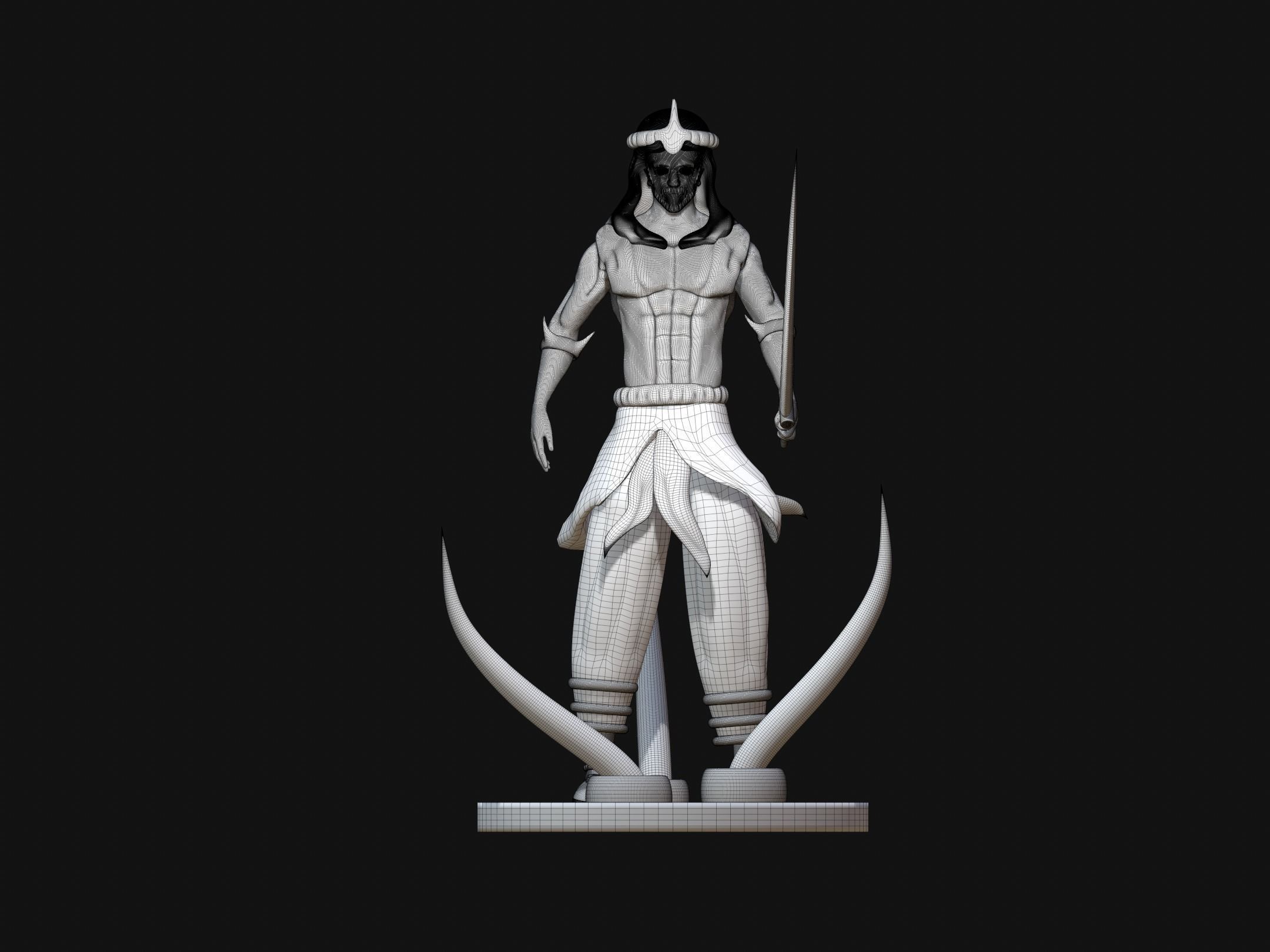 man with sword 3D print model_6