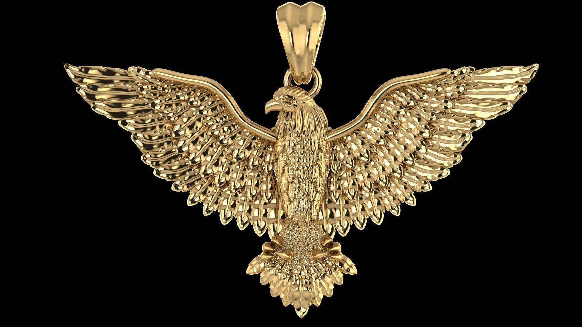 Eagle Pendant 3D print model_2