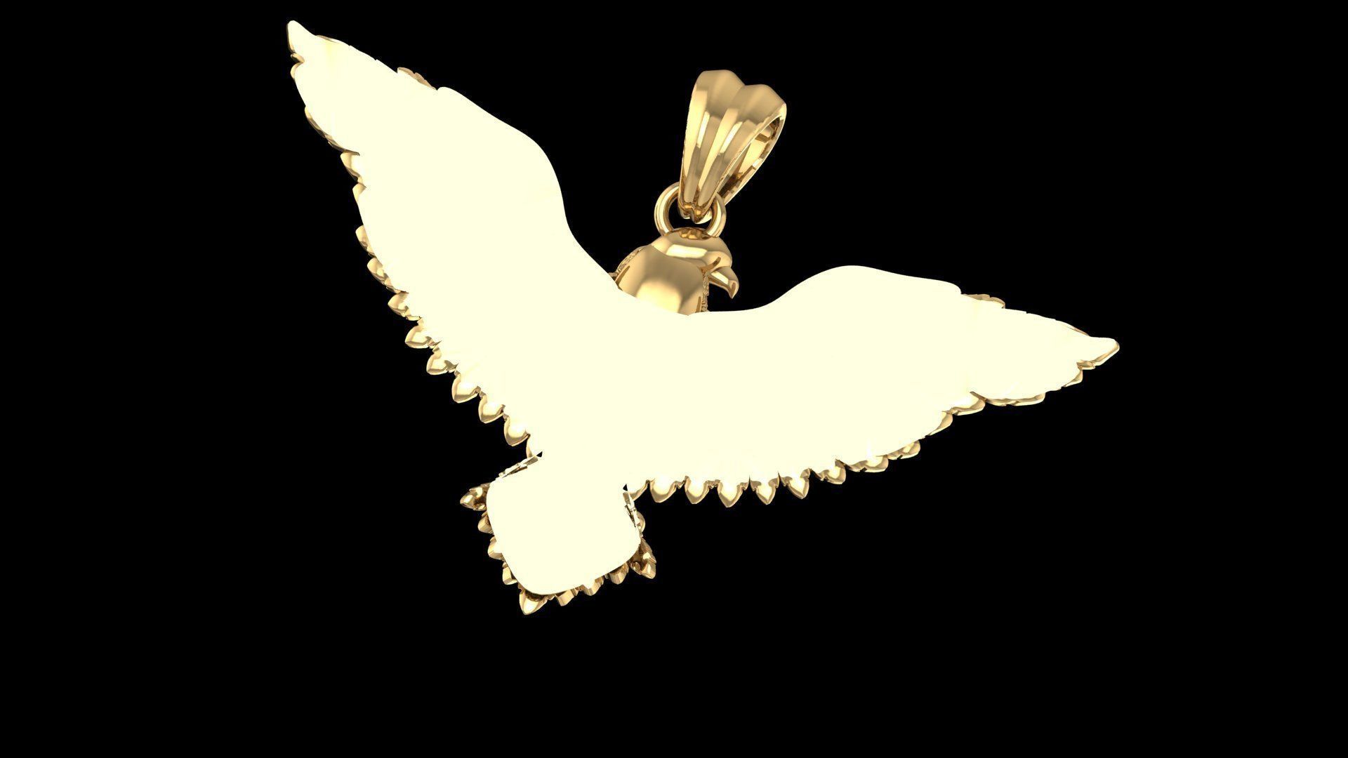 Eagle Pendant 3D print model_5