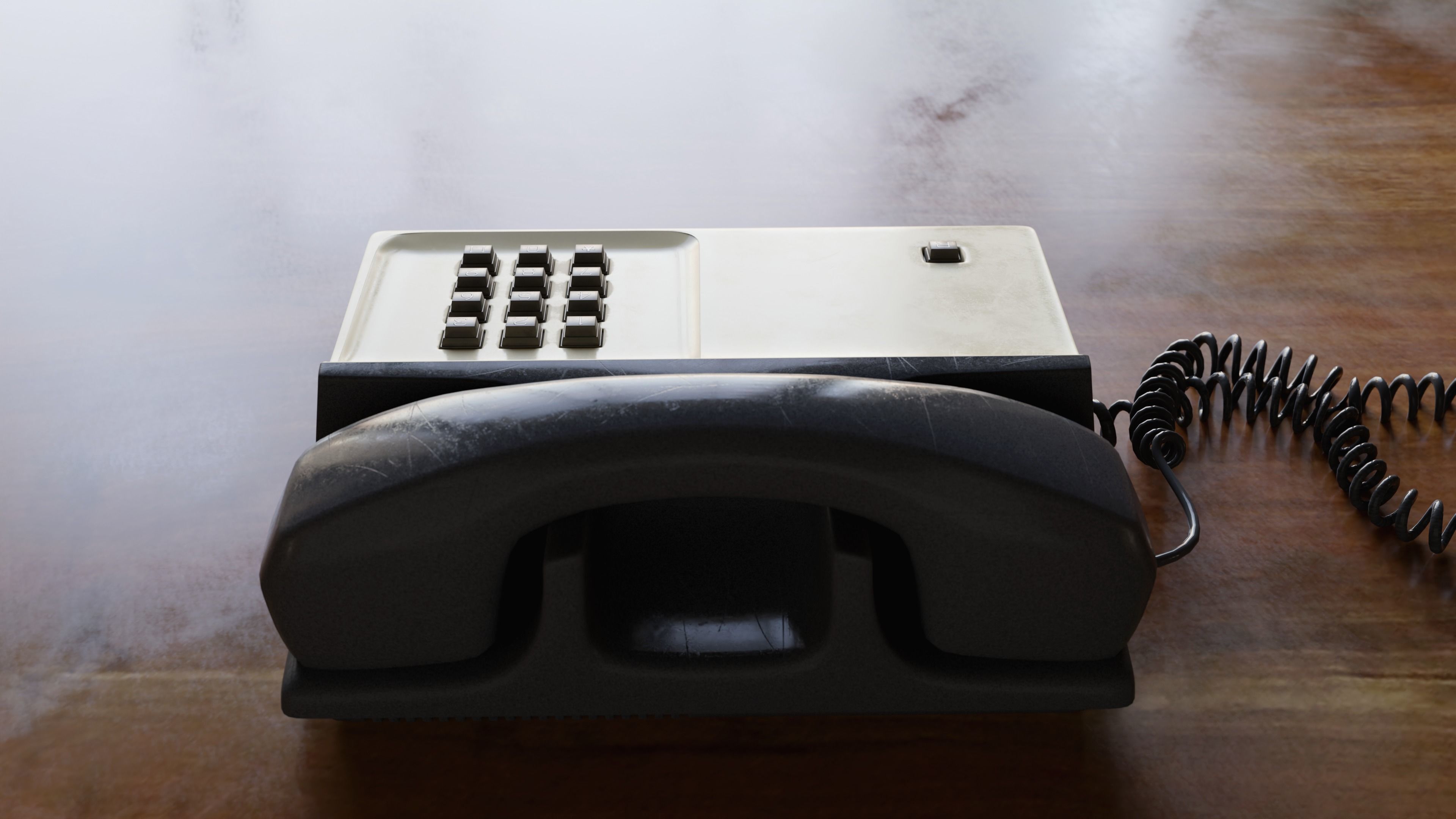 80s Office Phone 3D model_4