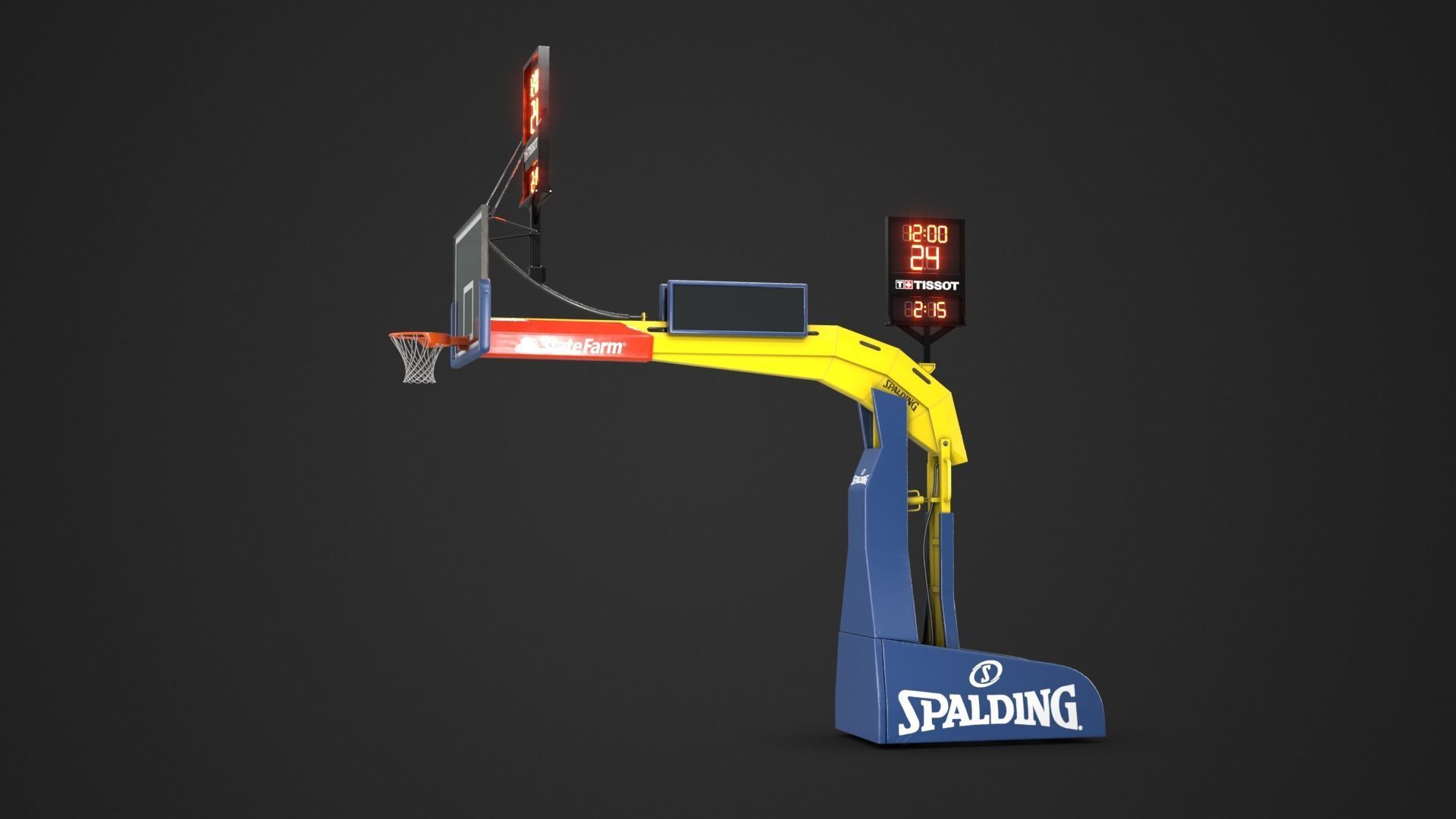 Basketball Hoop System Low-poly 3D model_19