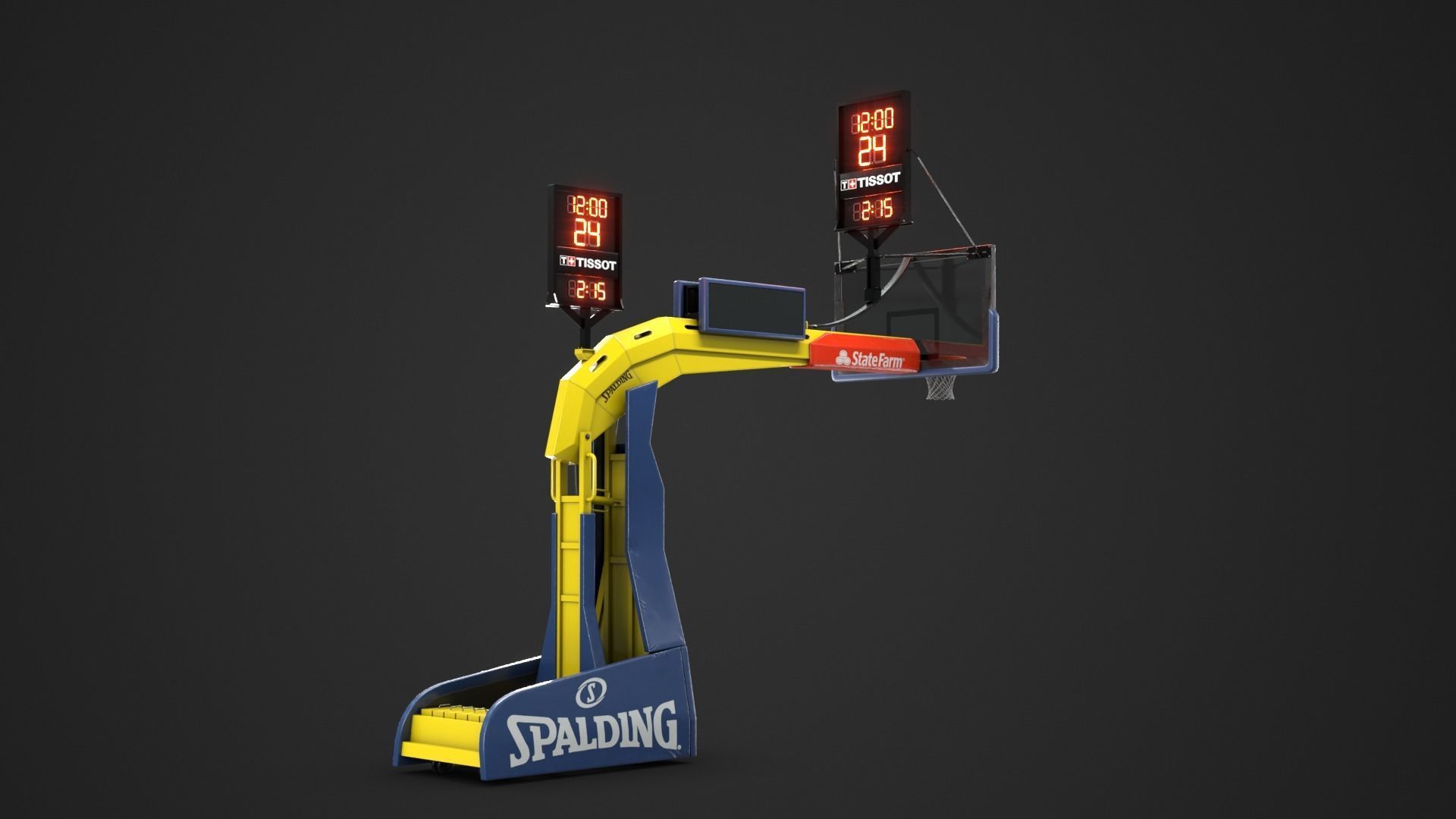 Basketball Hoop System Low-poly 3D model_14