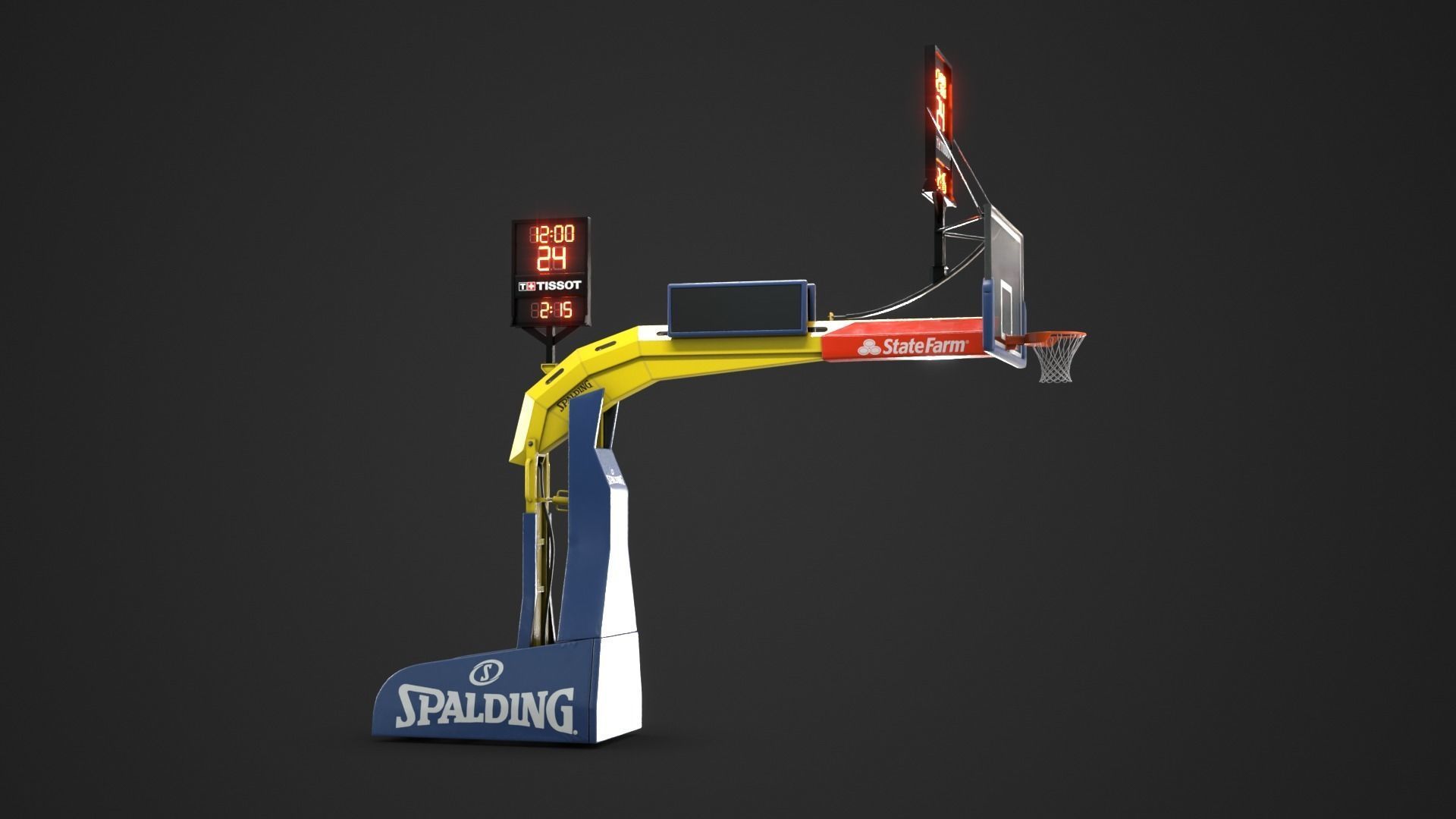 Basketball Hoop System Low-poly 3D model_12