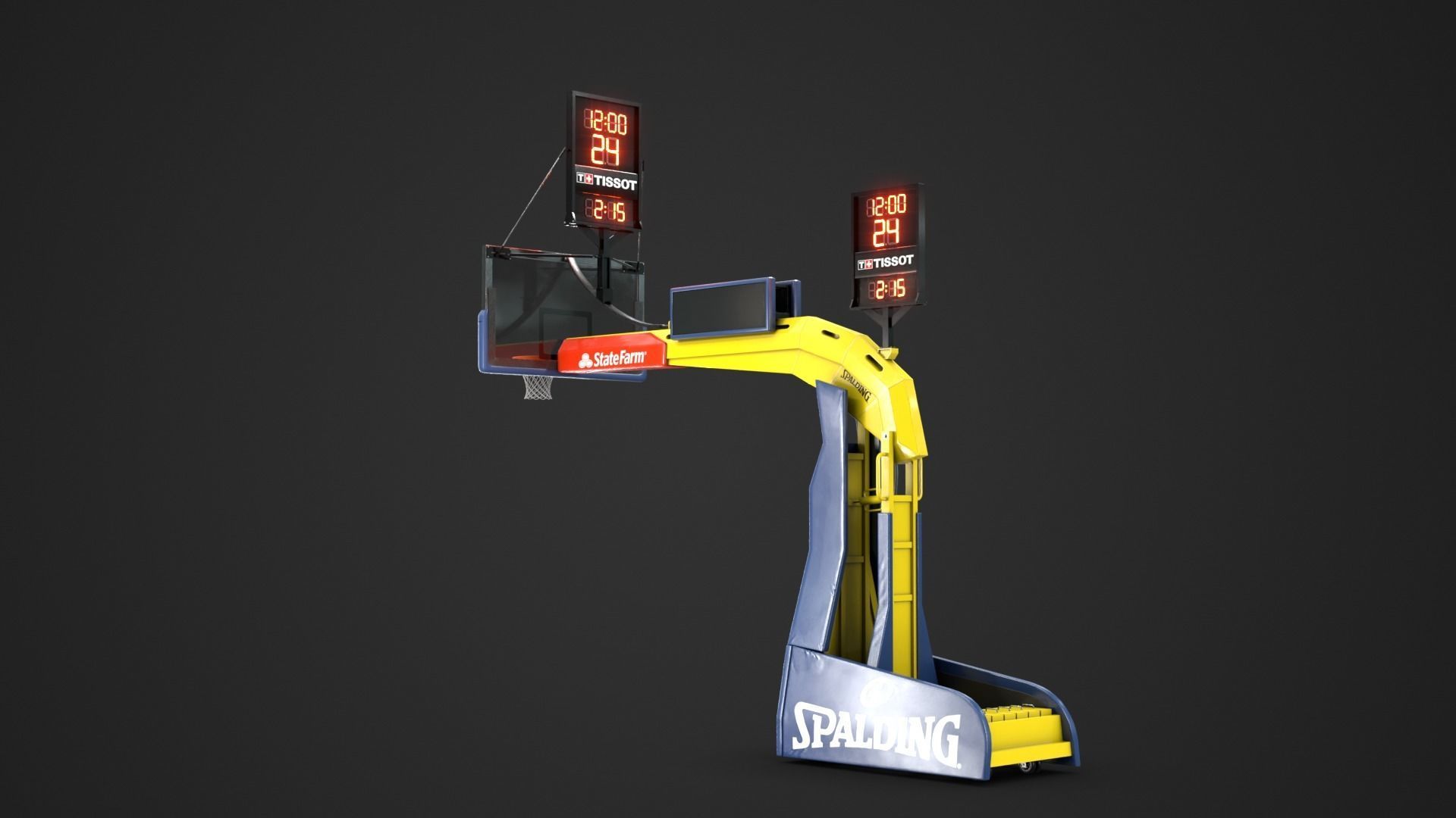 Basketball Hoop System Low-poly 3D model_17