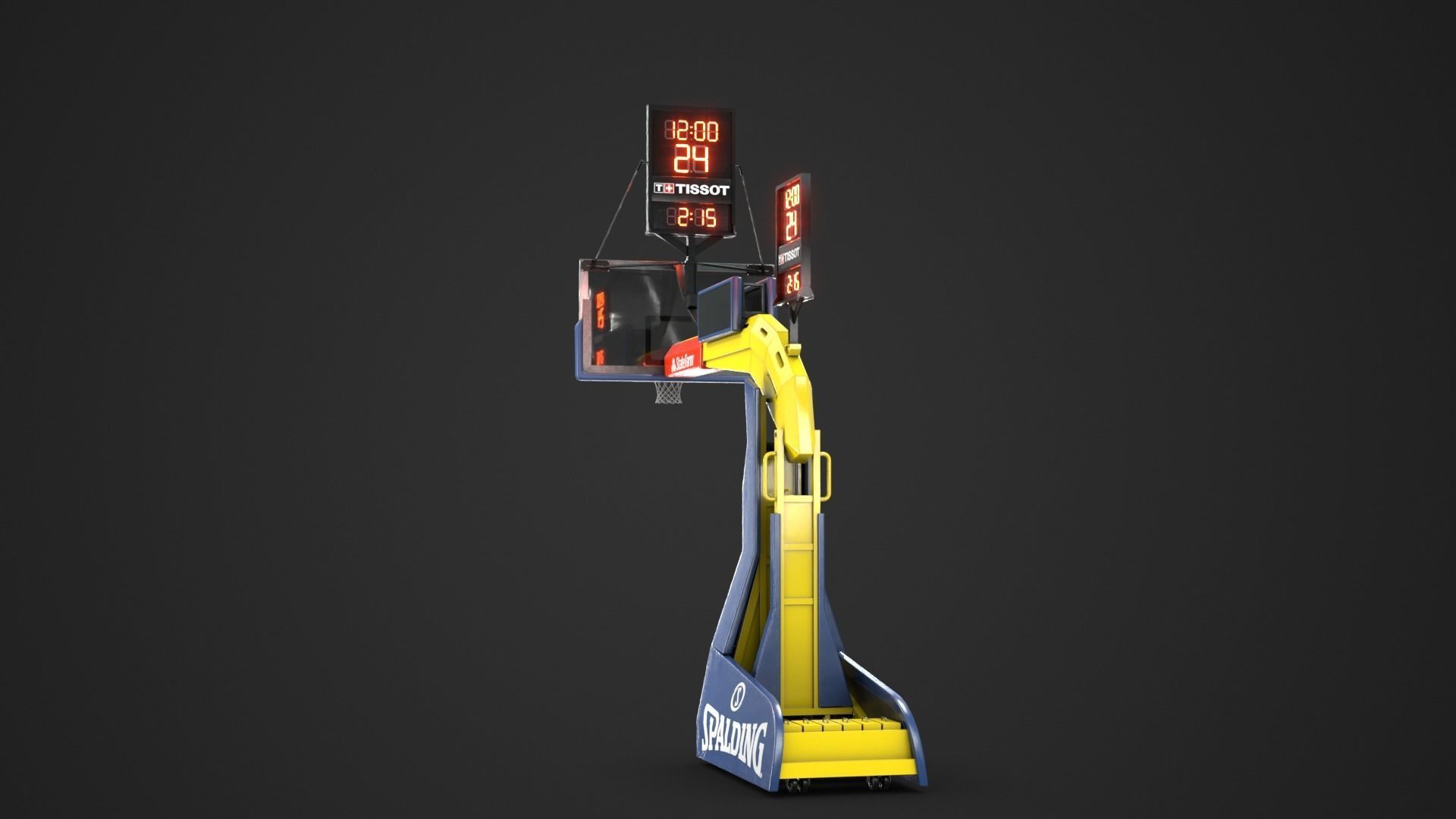 Basketball Hoop System Low-poly 3D model_16