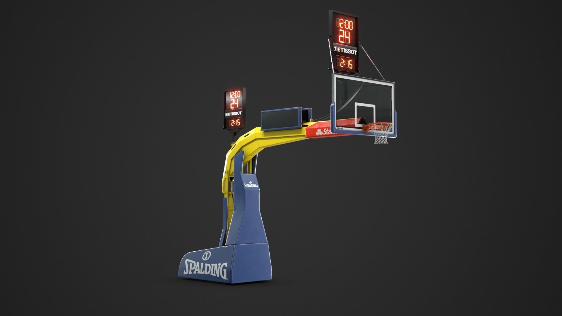 Basketball Hoop System Low-poly 3D model_23
