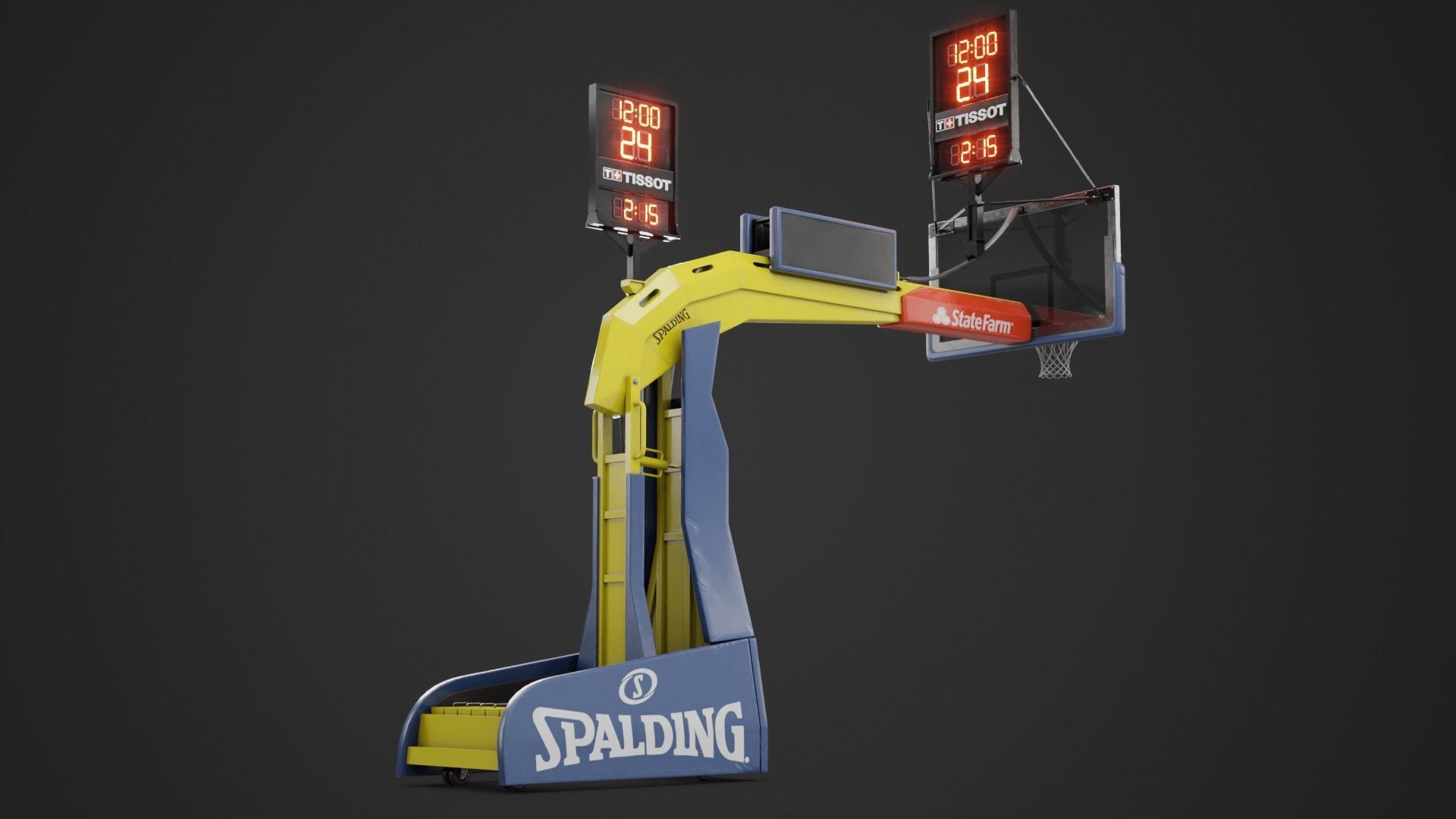 Basketball Hoop System Low-poly 3D model_2