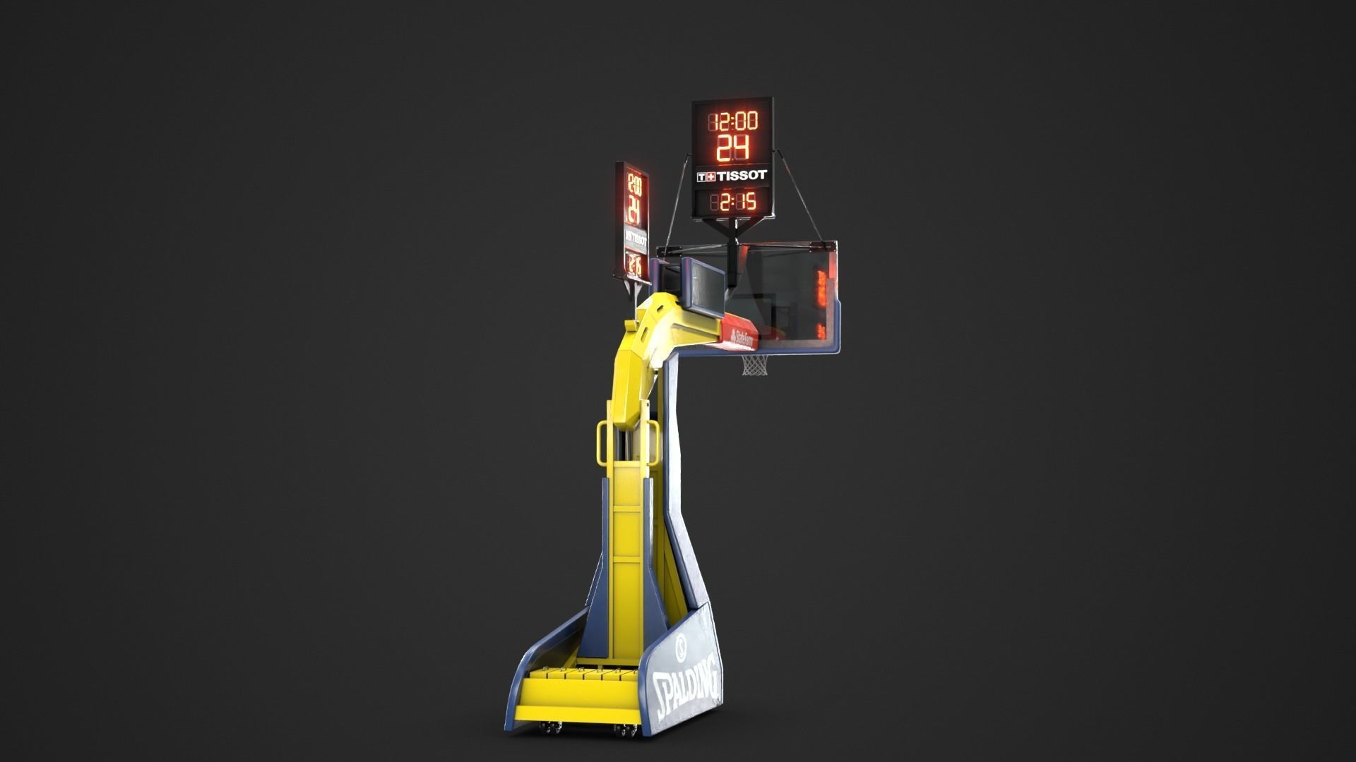 Basketball Hoop System Low-poly 3D model_15