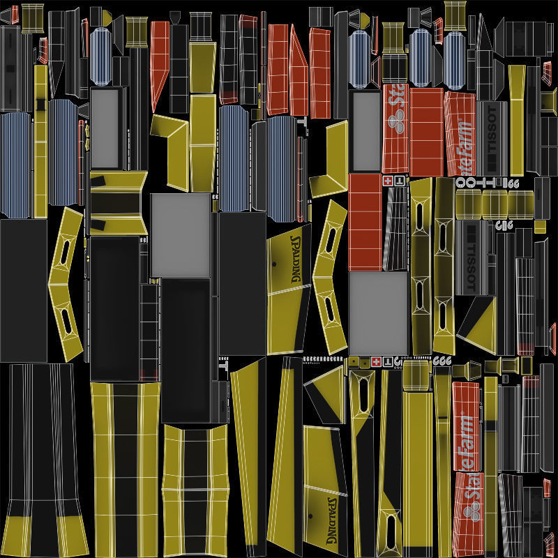 Basketball Hoop System Low-poly 3D model_9