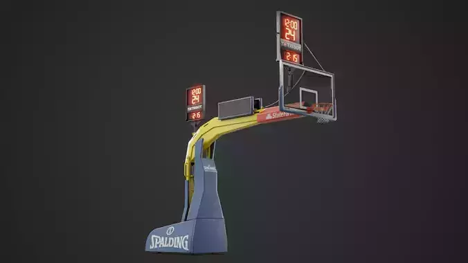 Basketball Hoop System Low-poly 3D model