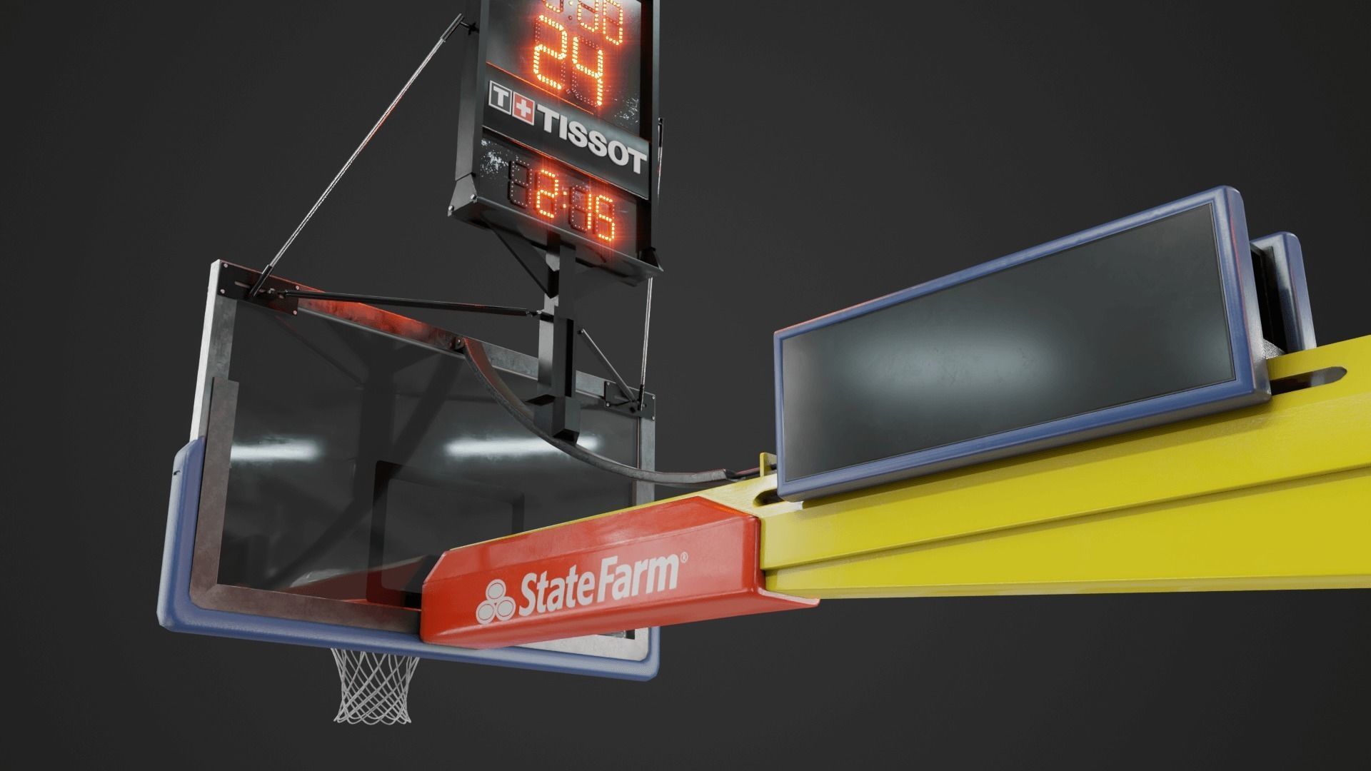 Basketball Hoop System Low-poly 3D model_4
