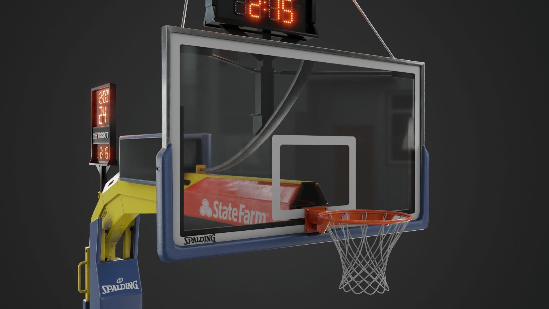 Basketball Hoop System Low-poly 3D model_6