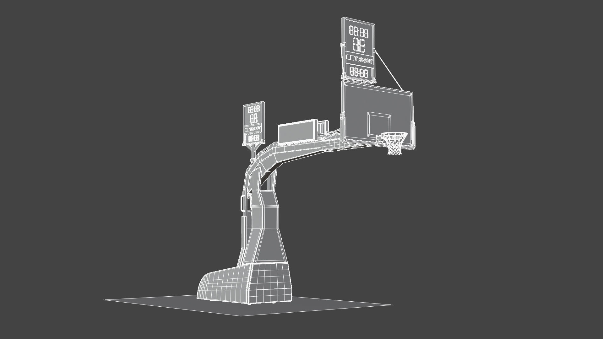 Basketball Hoop System Low-poly 3D model_11