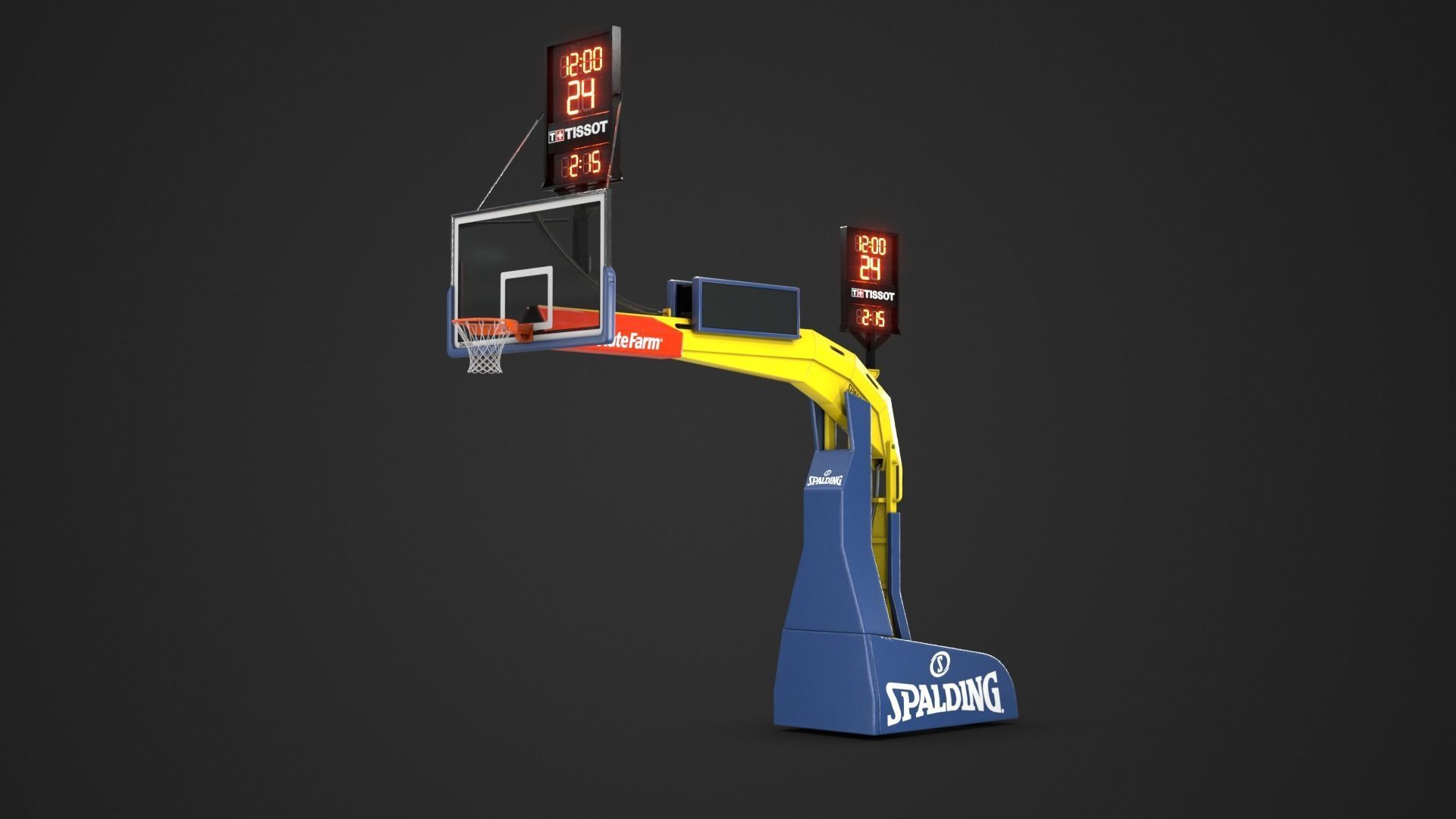 Basketball Hoop System Low-poly 3D model_20